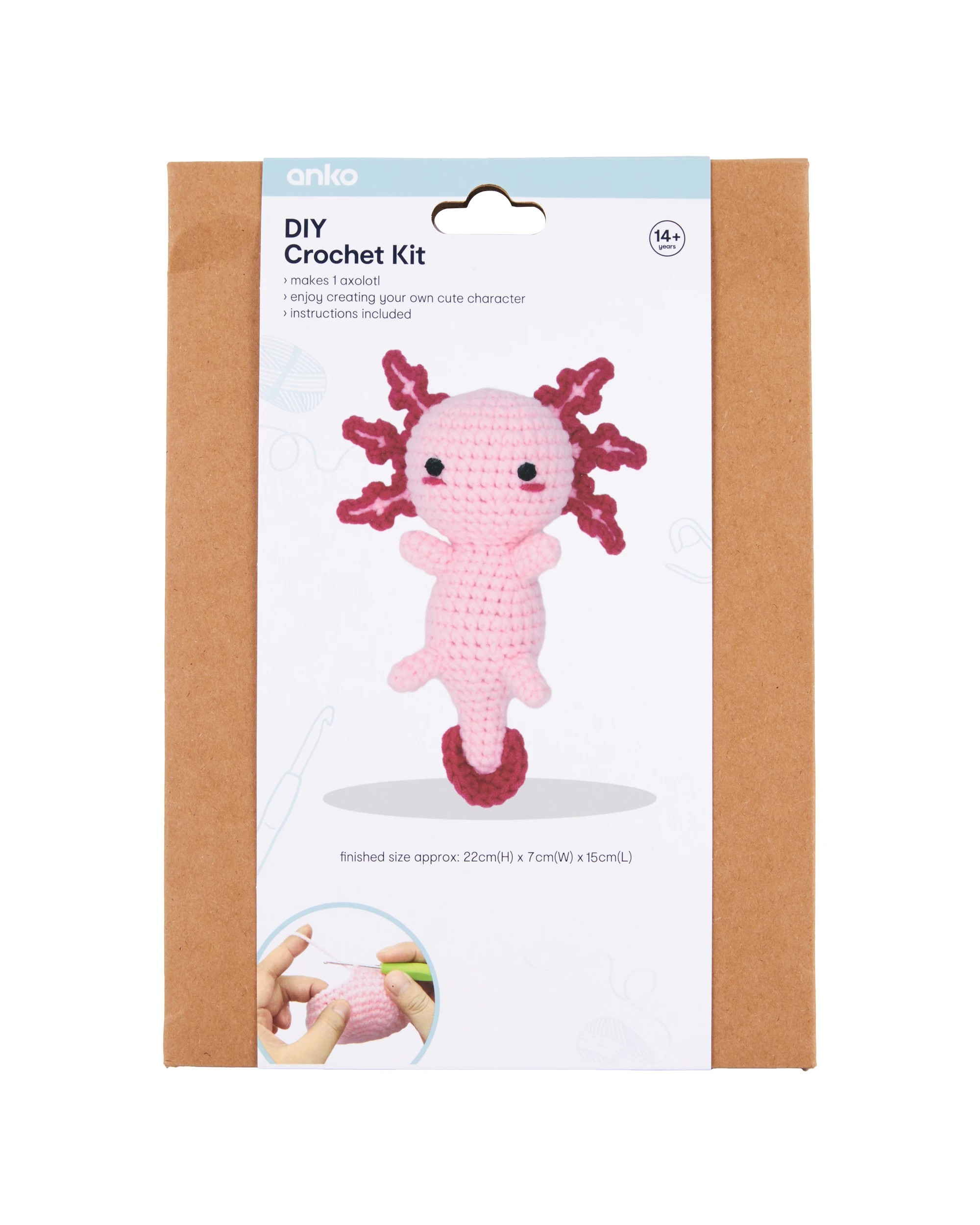 1 DIY Crochet Kit - Axolotl, 1 of 3