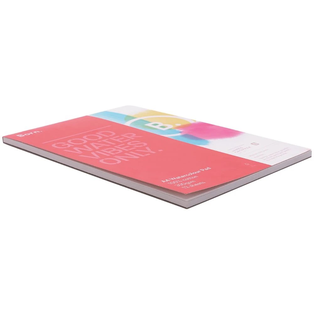 4 Born 100% Cotton A4 Watercolour Pad 300gsm 12 Sheets, 4 of 4
