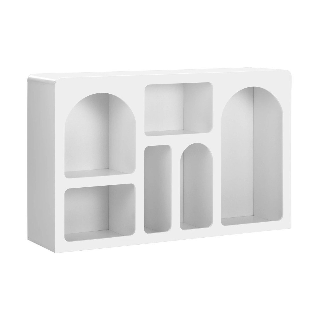 5 Oikiture Display Shelf Storage Stand Shelves Unit Bookcase Bookshelf Rack
 - White, 5 of 9