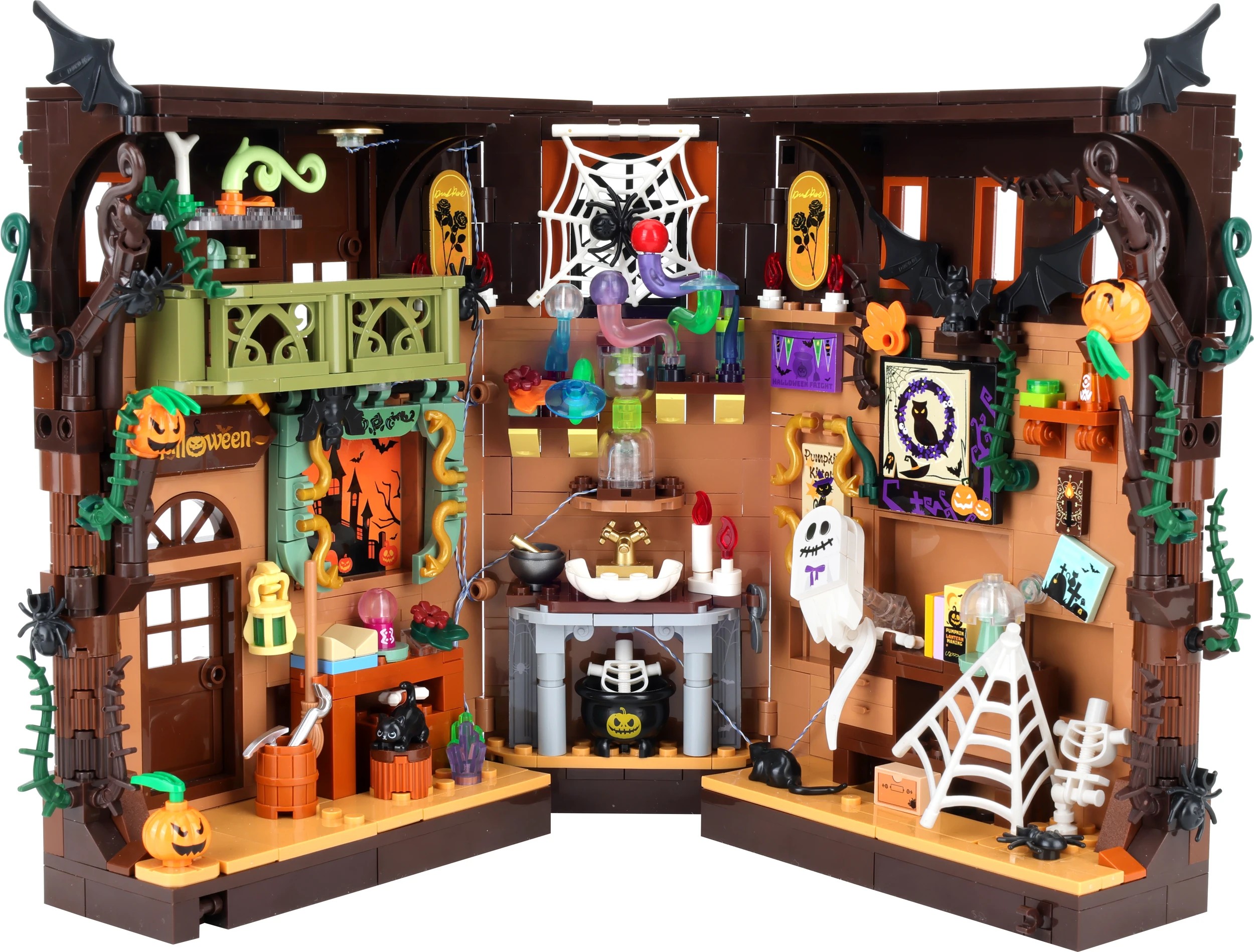 3 745 Piece Light Up Haunted Book Nook, 3 of 10