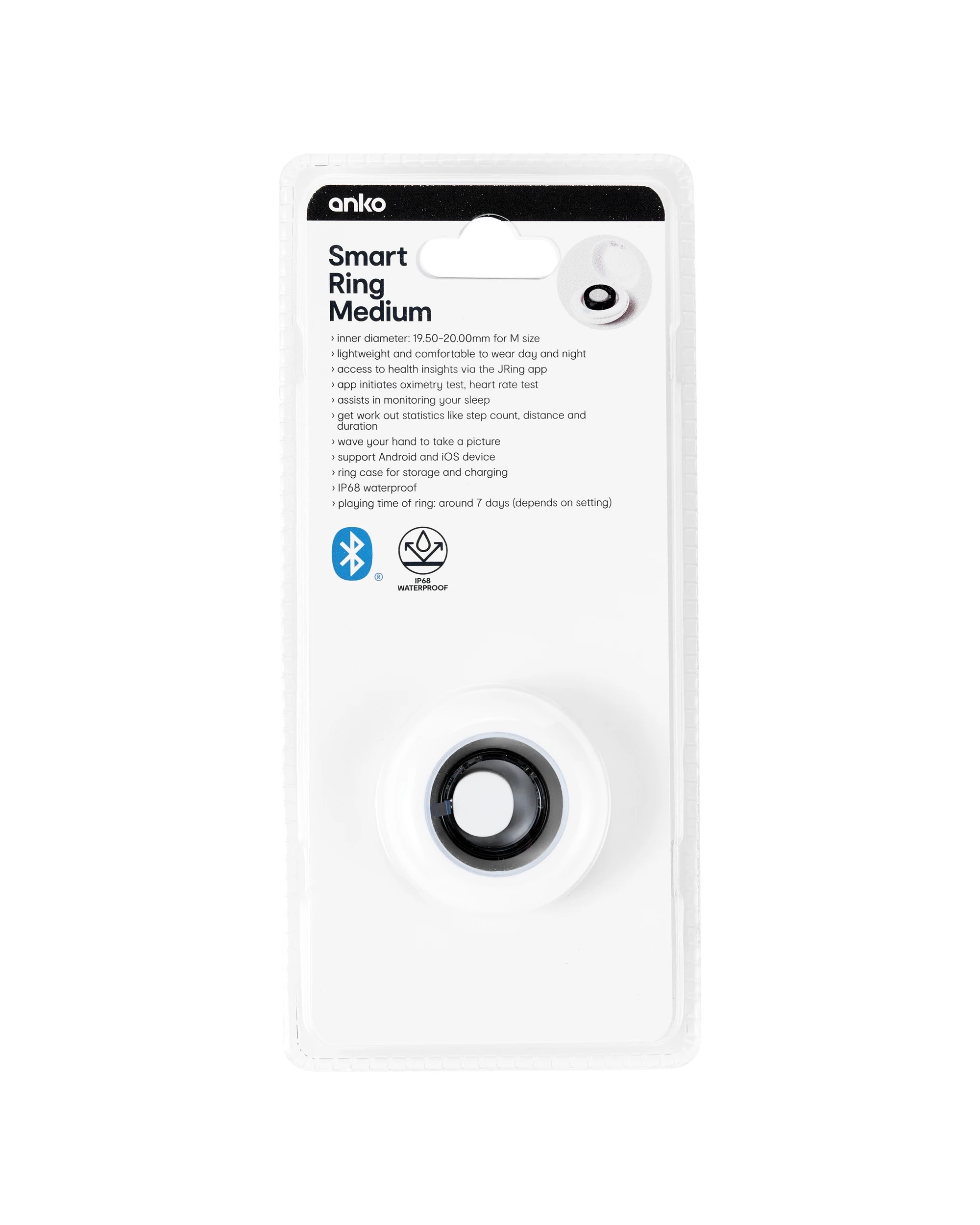 7 Smart Ring - Medium, Black, 7 of 8