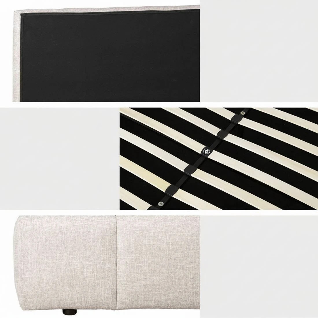 7 Artiss Bed Frame Double Size  TETTE - Beige, 7 of 7