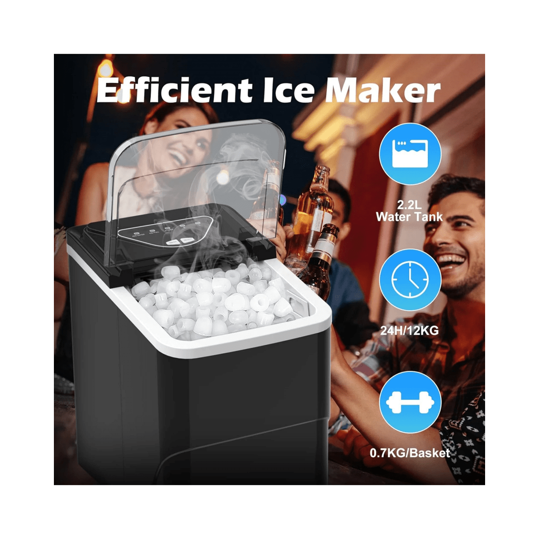 8 Advwin 12kg Ice Maker Portable Ice Maker Machine With Self-cleaning Function, 8 of 8