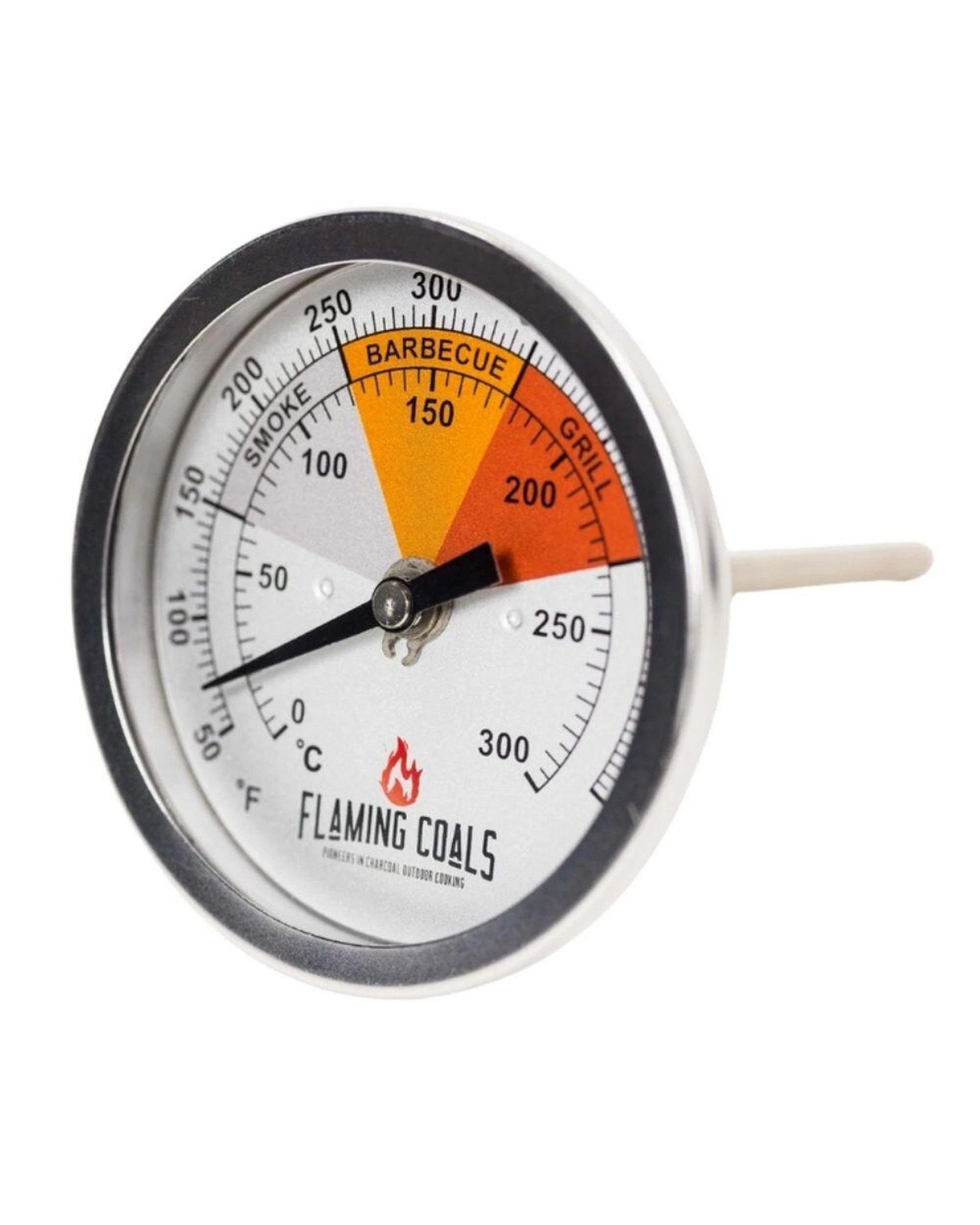 4 Flaming Coals Recalibratable BBQ Smoker Thermometer Gauge - Small, 4 of 5