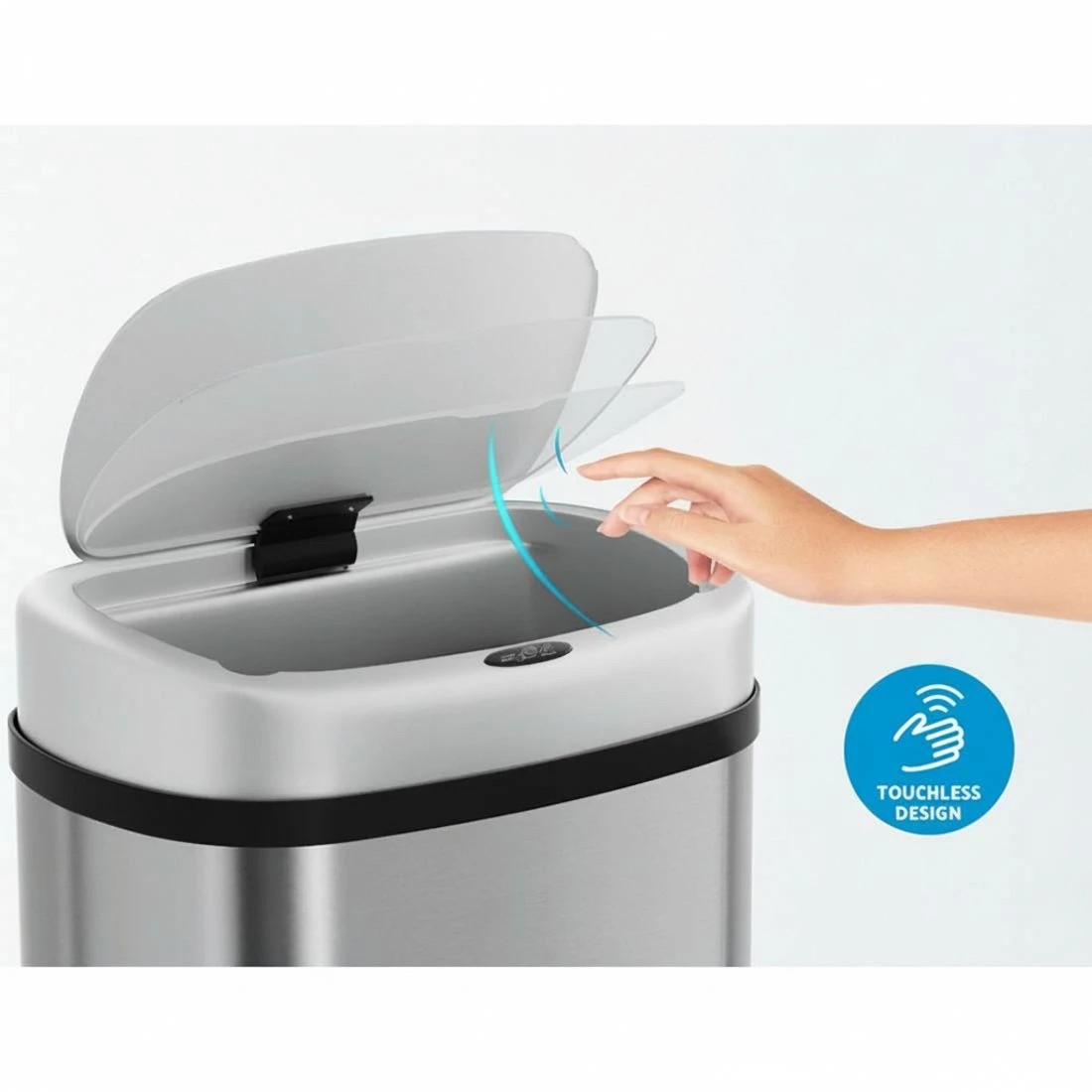 5 Devanti 50L Sensor Bin Motion Rubbish Automatic - Silver, 5 of 7
