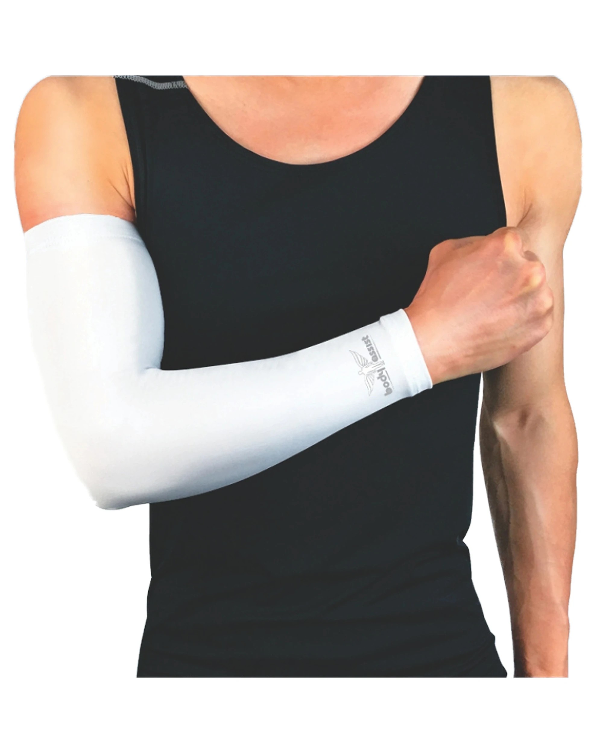 1 Bodyassist 2pc Compression Arm Sleeve Orthopaedic Support Small - White, 1 of 6