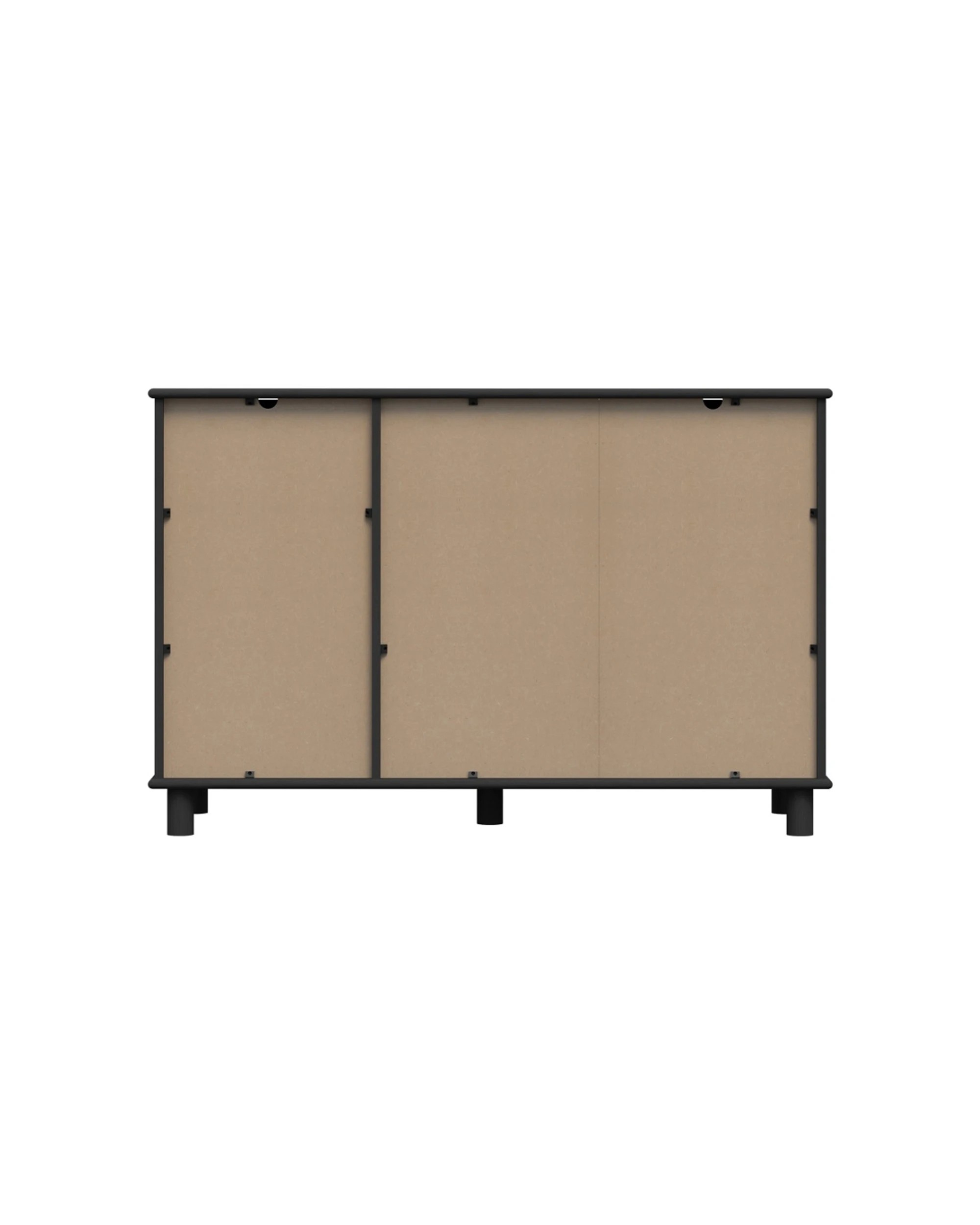 6 Alpine Bay Sorrento 3 Door Adjustable Sideboard Cupboard Decor Woodgrain - Black, 6 of 8