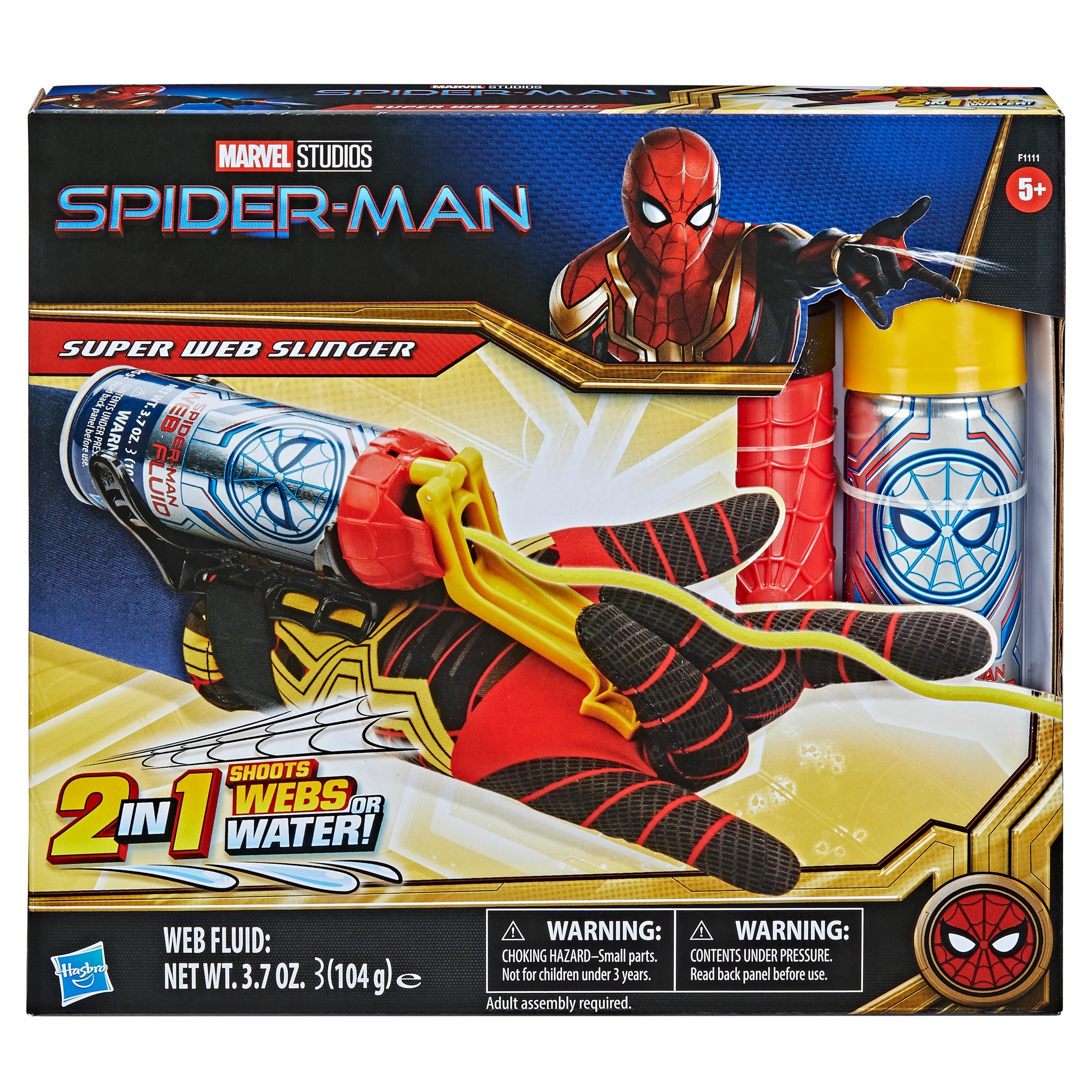 1 Marvel Spider-Man Super Web Slinger Glove With Water Cartridge & Spidey Shot Web Fluid, 1 of 4
