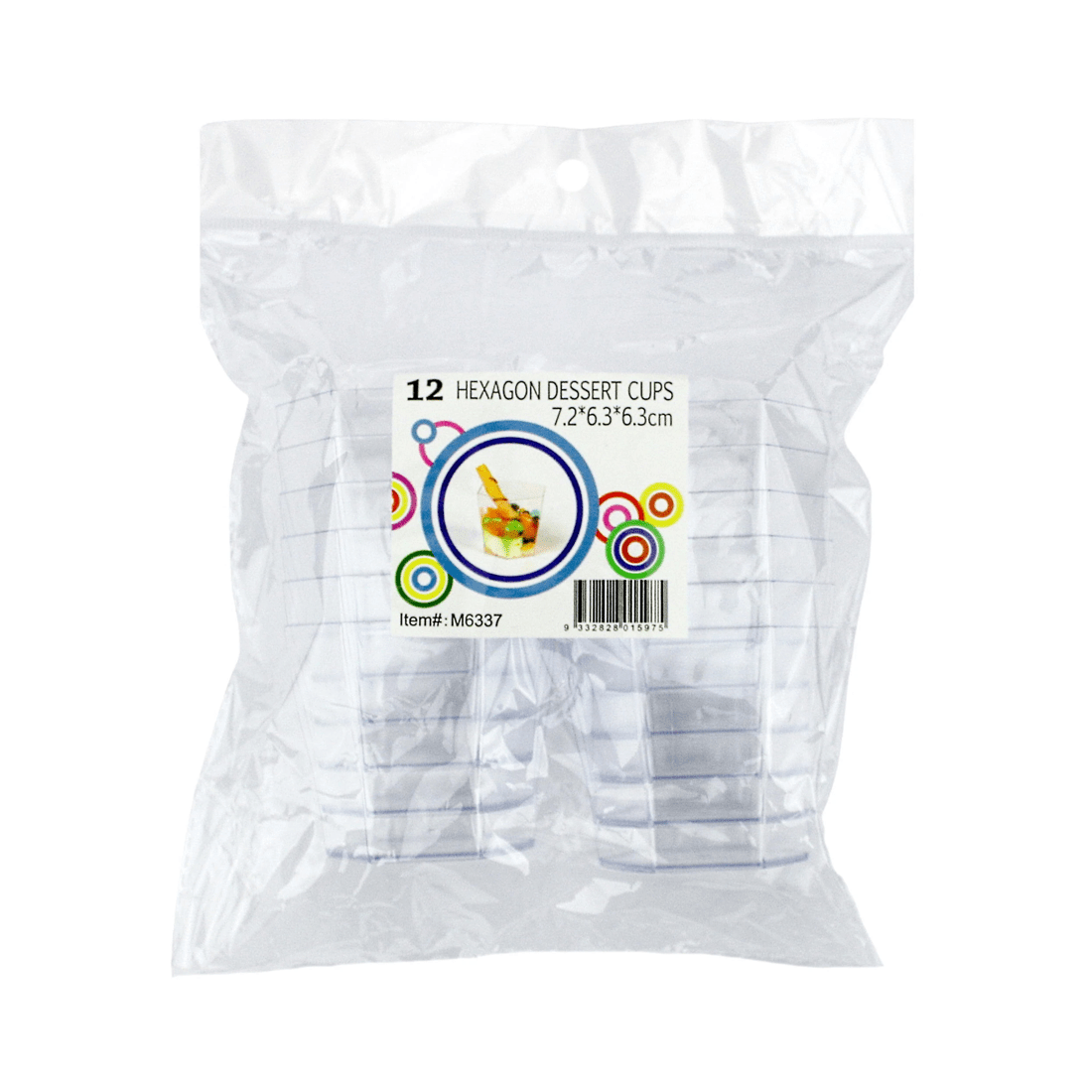 2 Magicpro Mini Plastic Hexagon Dessert Cups 6.3cm Pack of 12, 2 of 3