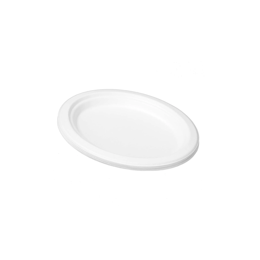 3 10pc Lemon & Lime Eco/biodegradable/compostable Disposable 26cm Oval Plate White
 - White, 3 of 3