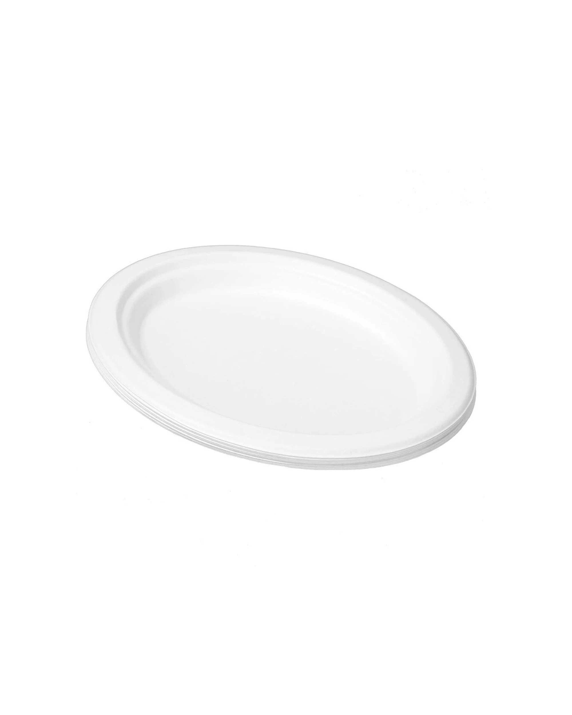 3 10pc Lemon & Lime Eco/biodegradable/compostable Disposable 26cm Oval Plate White
 - White, 3 of 3