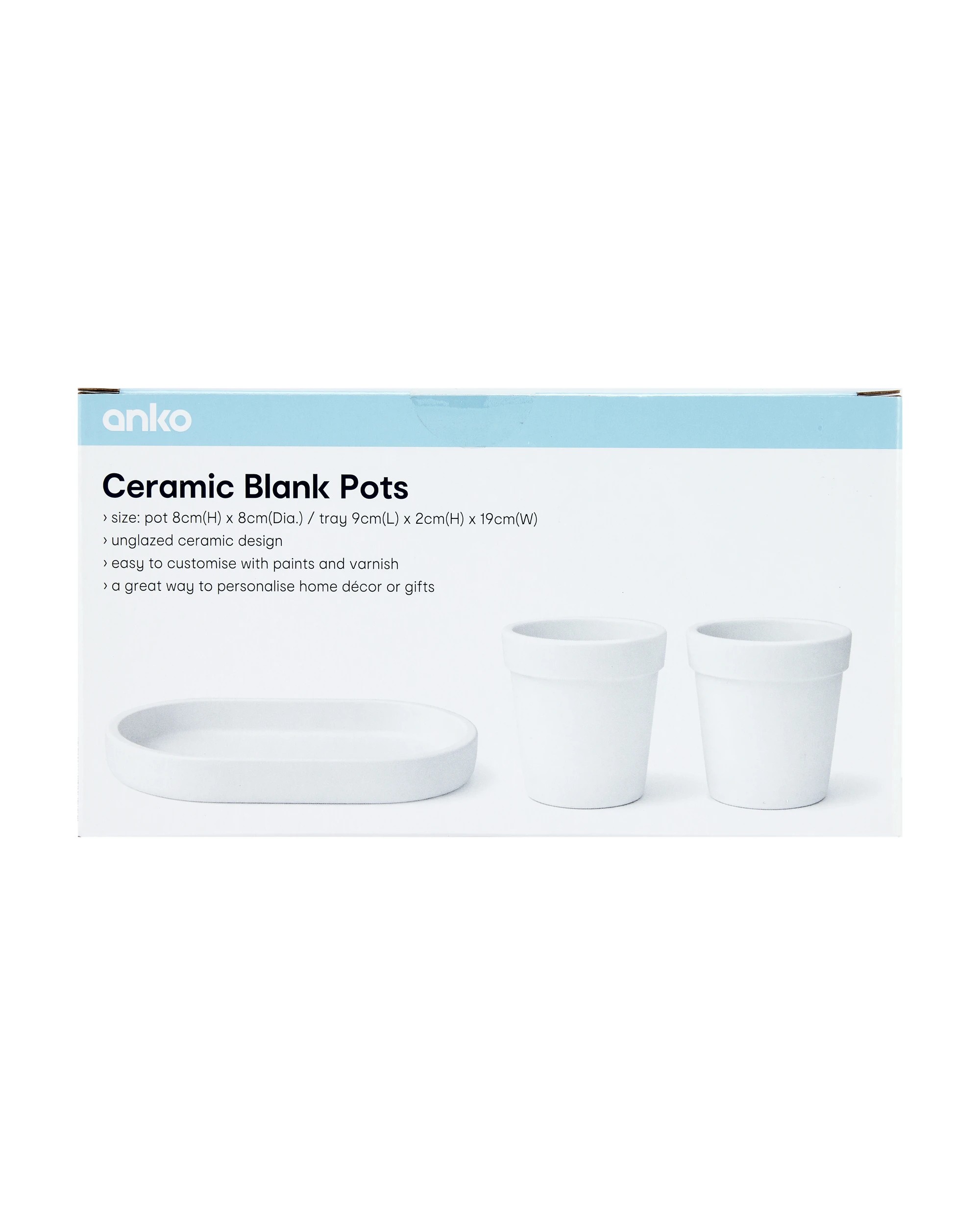 4 Ceramic Blank Pots, 4 of 4