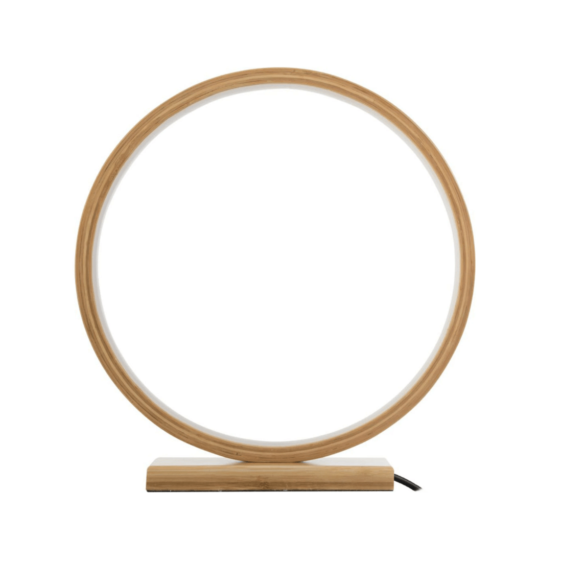 4 BR Home Bamboo LED Ring Lamp with Modern Scandi Minimalist Design, 4 of 6