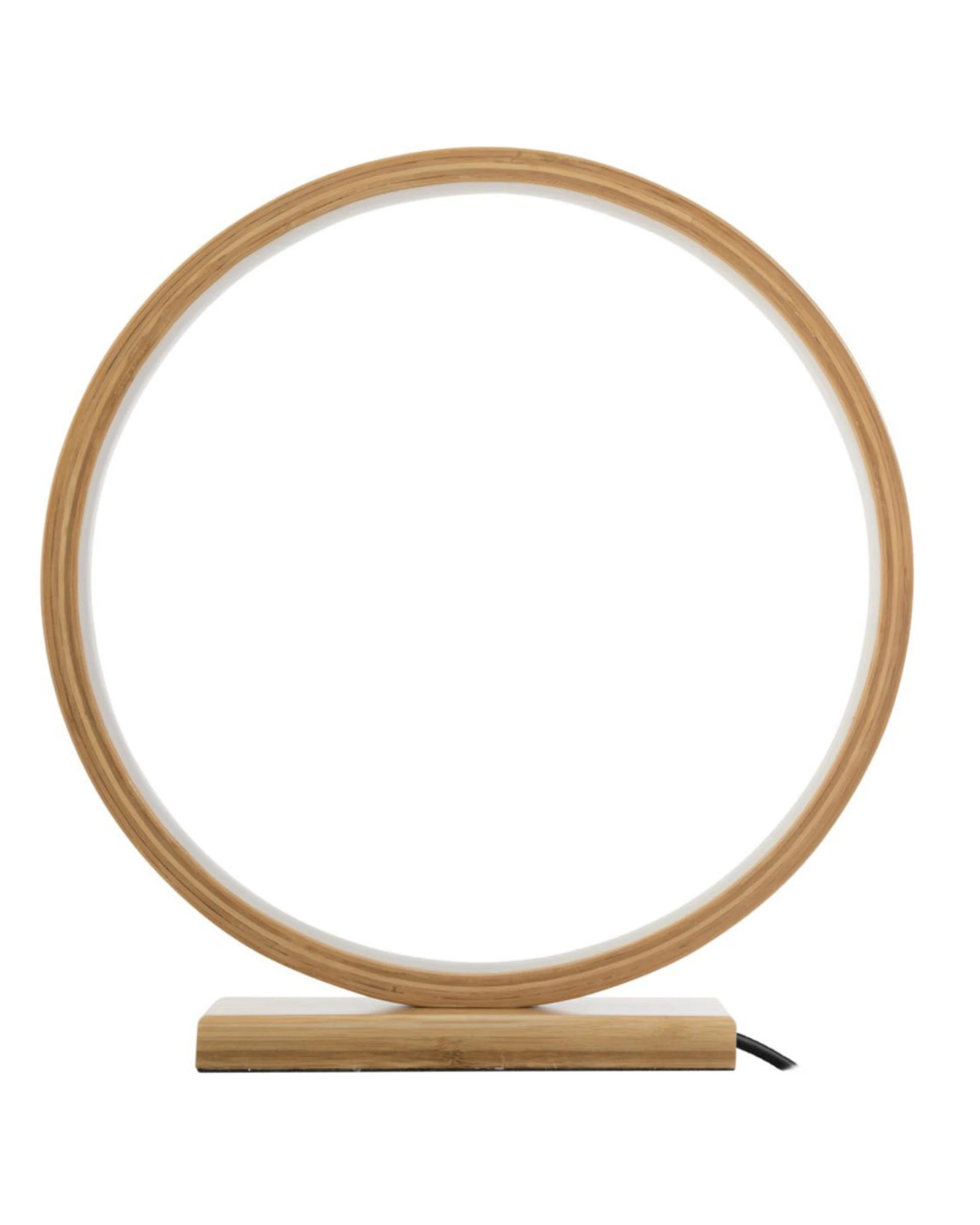 4 BR Home Bamboo LED Ring Lamp with Modern Scandi Minimalist Design, 4 of 5