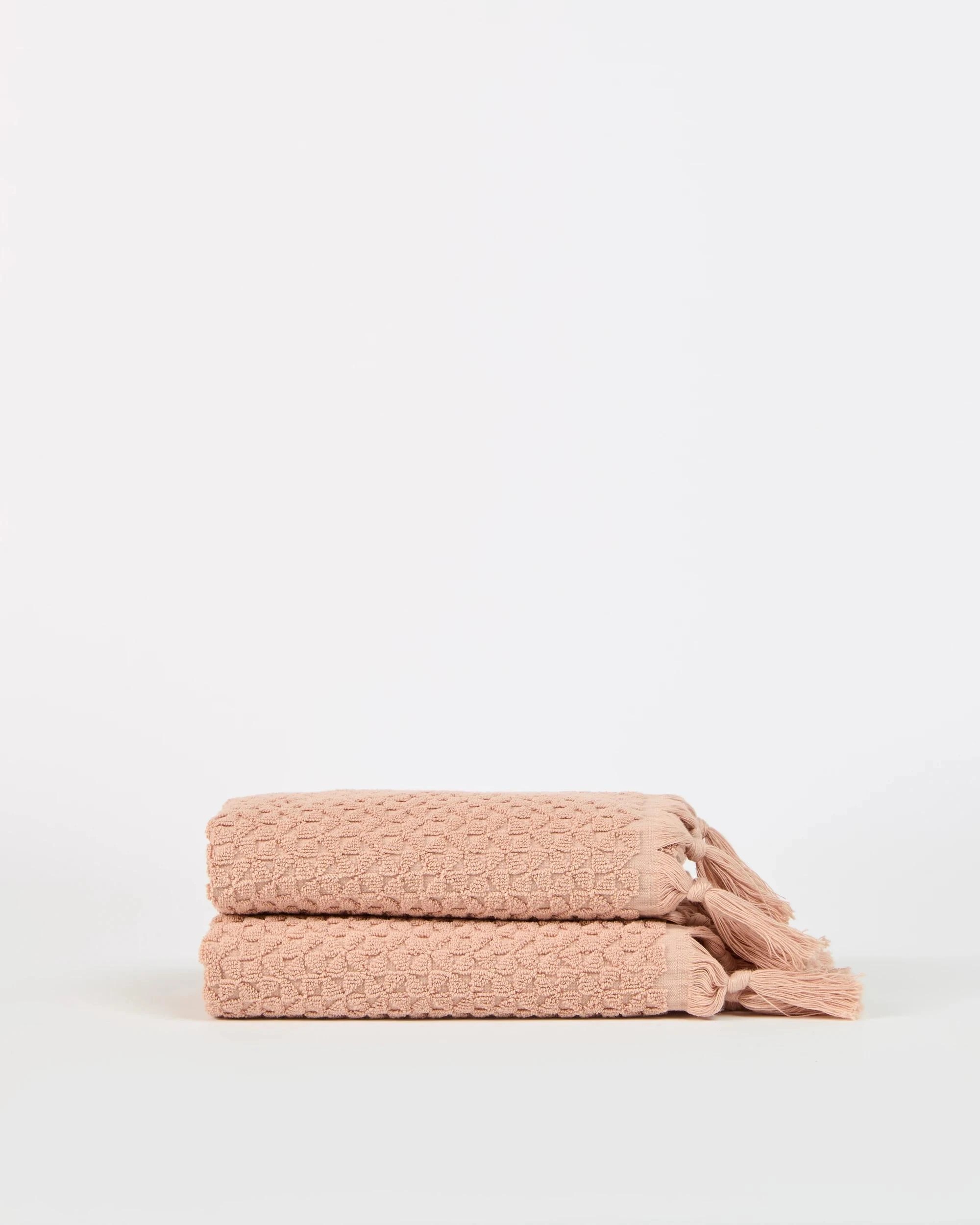 2 Target Laynie Australian Cotton Textured Hand Towel 2 Pack - Pink, 2 of 4