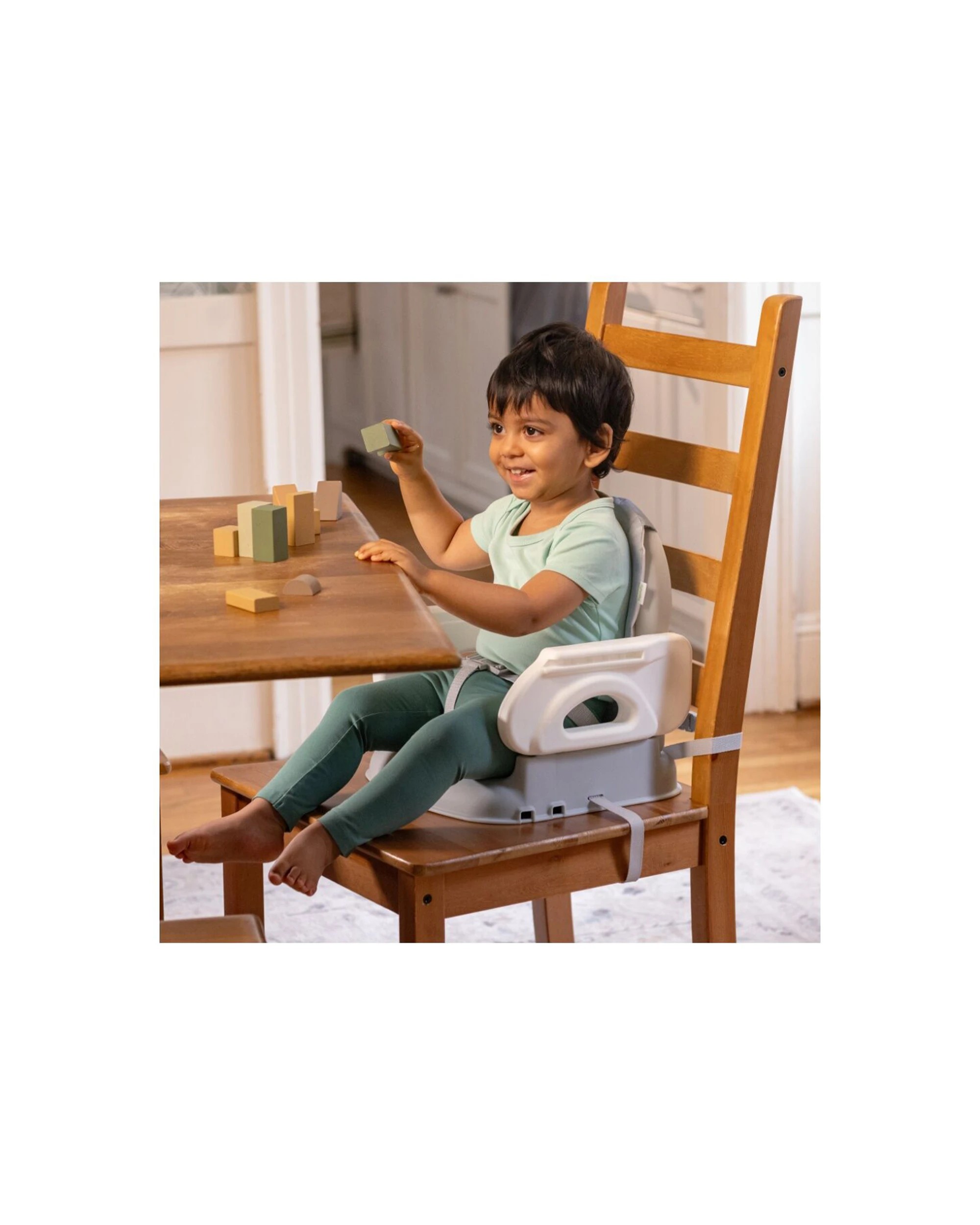 5 Ingenuity Deluxe Comfort Folding Baby Booster High Chair 5-36 Months Portable - Grey, 5 of 7