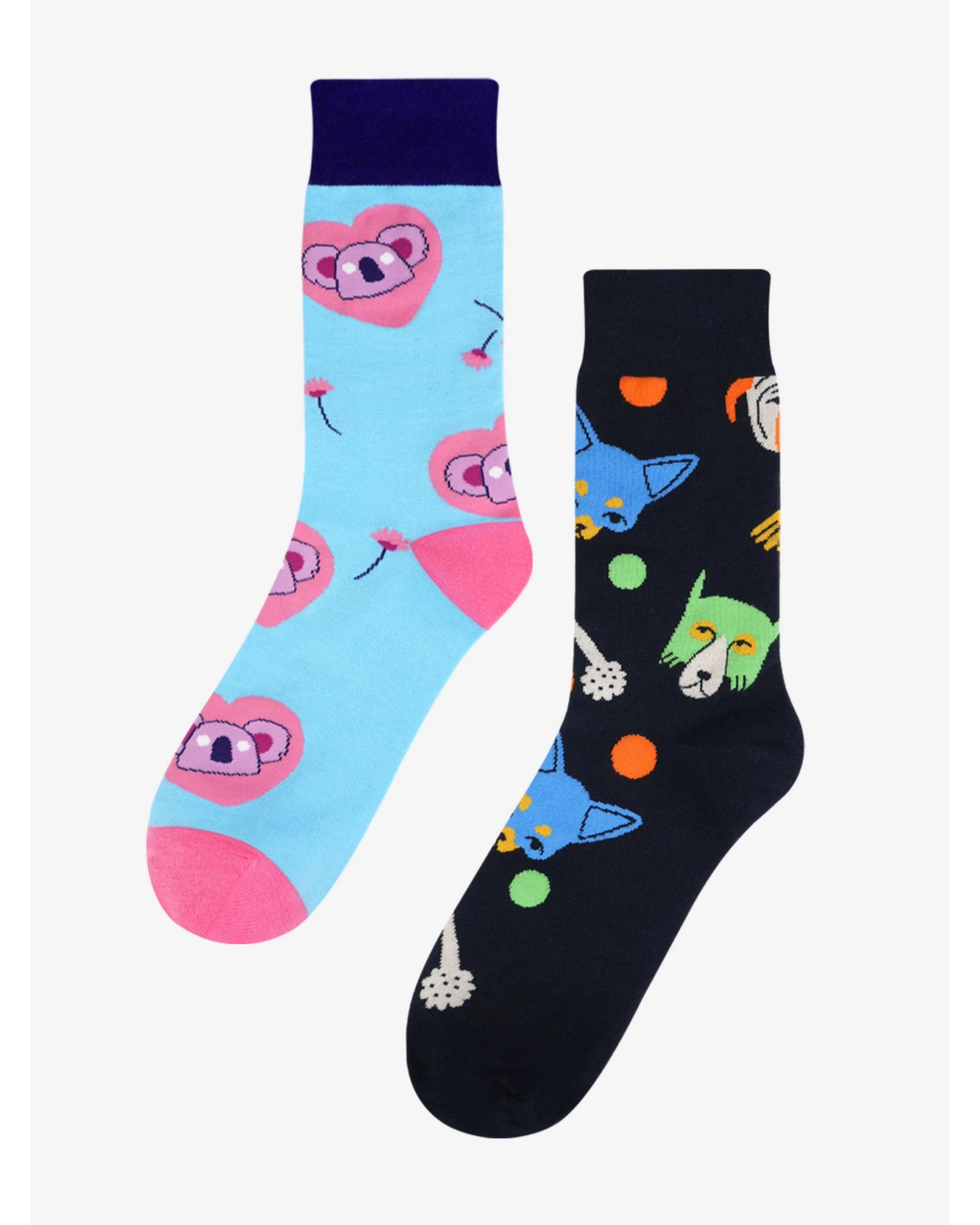 5 Advwin Small 2-Pair Unisex Colorful Funky Socks Floral Pattern ANIMAL PATTERN, 5 of 5