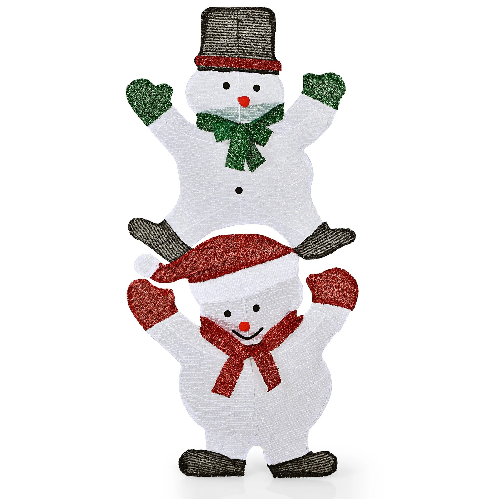 1 Costway Lighted Snowman Christmas Decoration Outdoor Xmas Lights, 1 of 2