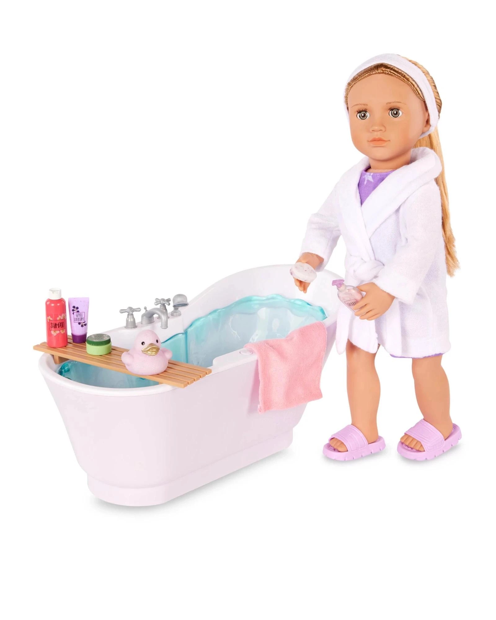3 Our Generation Bubbly Bathtime Bathtub Accessory with Water Sounds for 18-inch Dolls - Multi, 3 of 7