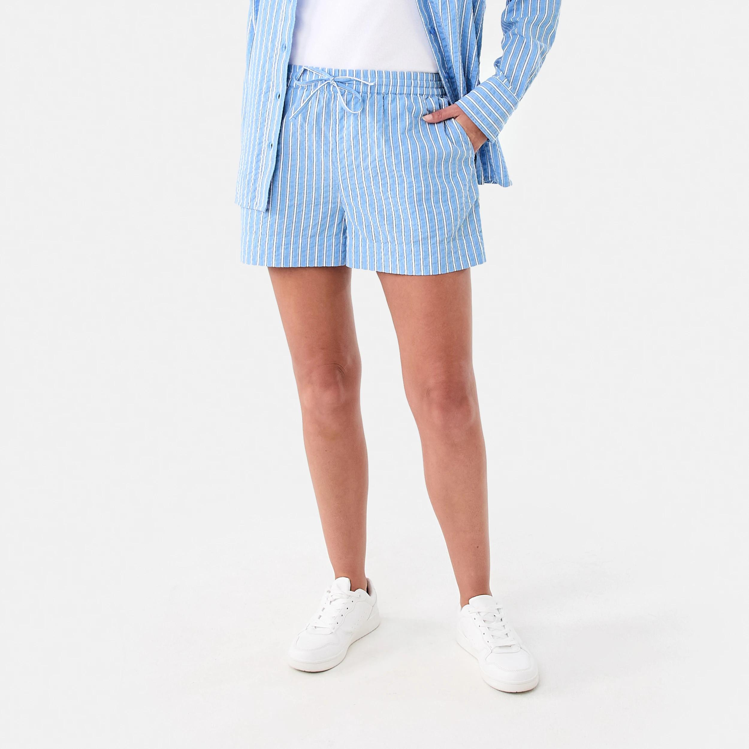 1 Seersucker Shorts Strp Blu, 1 of 5