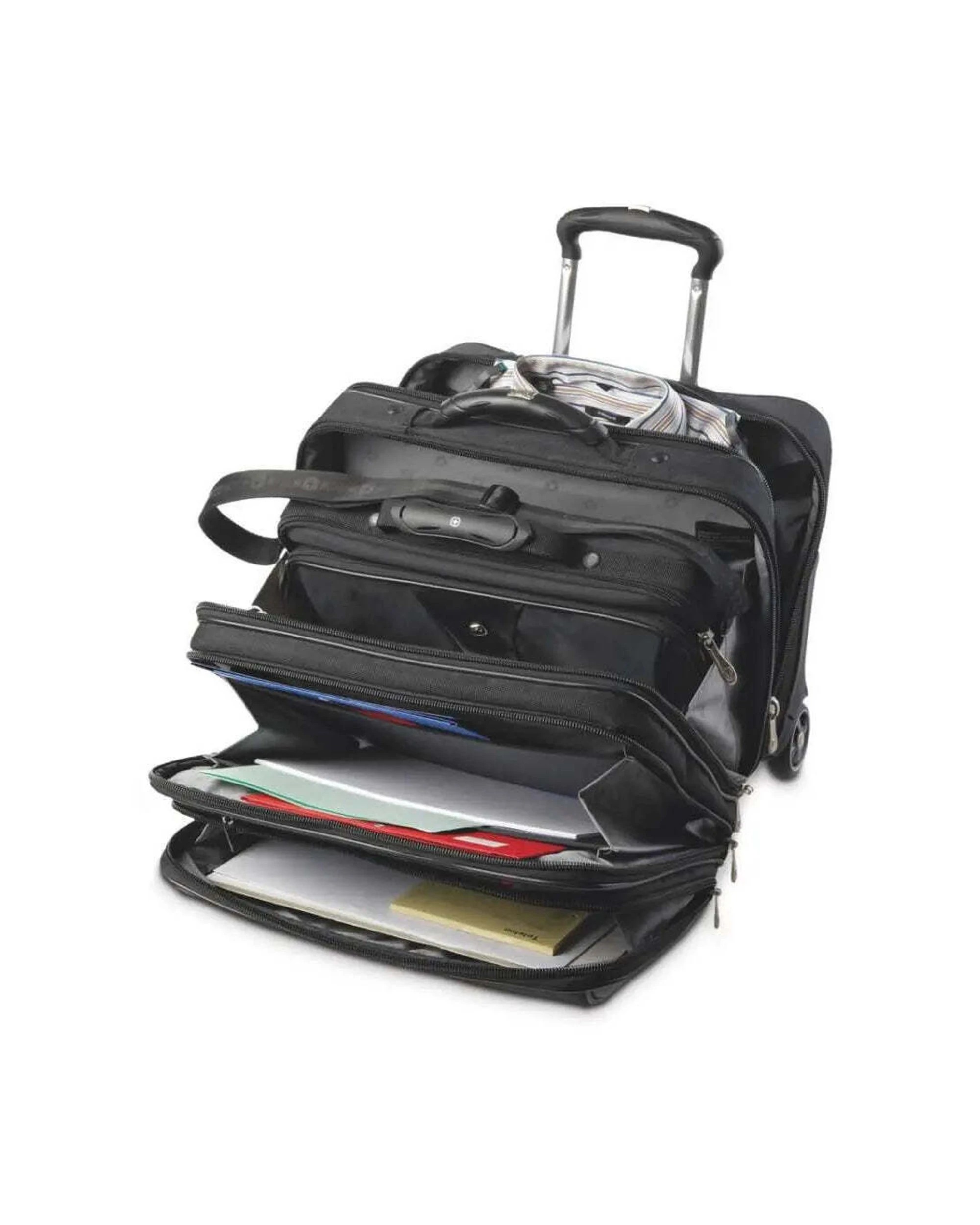 2 Wenger Patriot 2-Piece Business Set with Comp-U-Roller & 15.4in Laptop Case for Travel - Black, 2 of 4