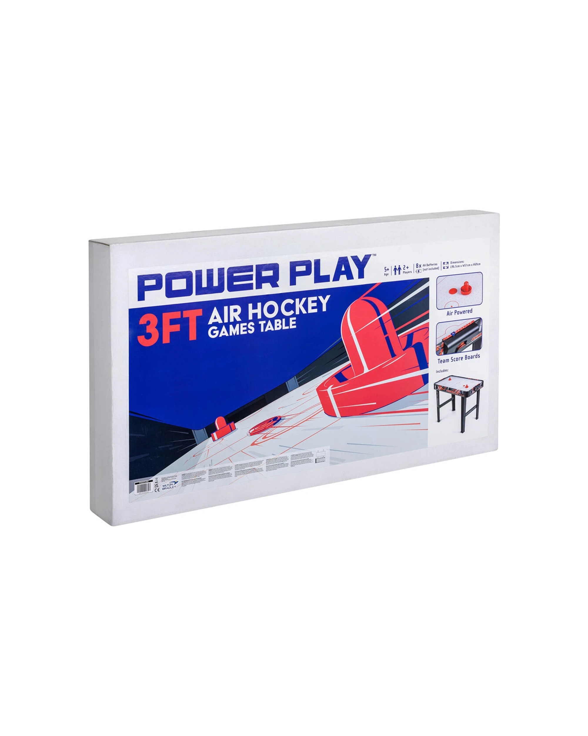 6 Wilton Bradley Power Play 3ft Air Hockey Games Table Indoor 5 And Up Easy Setup - Multi, 6 of 8