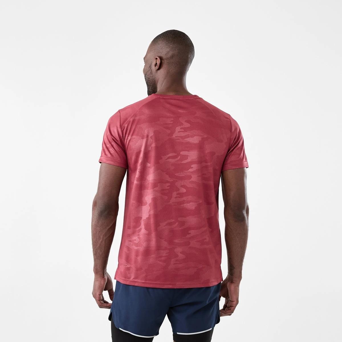 3 Active Mens Printed T-shirt EMBOSSED CAMO SOIL RED, 3 of 6