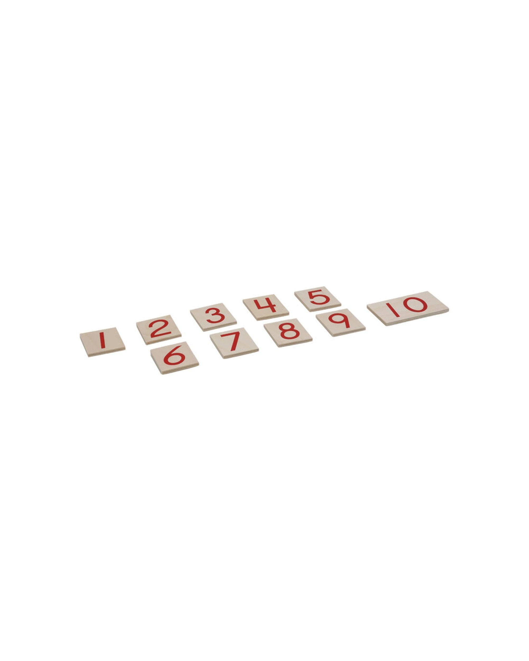 3 Gam Montessori Printed Numerals 1-10-Us Version Numeral Set 1-10 Wooden - Brown, 3 of 3