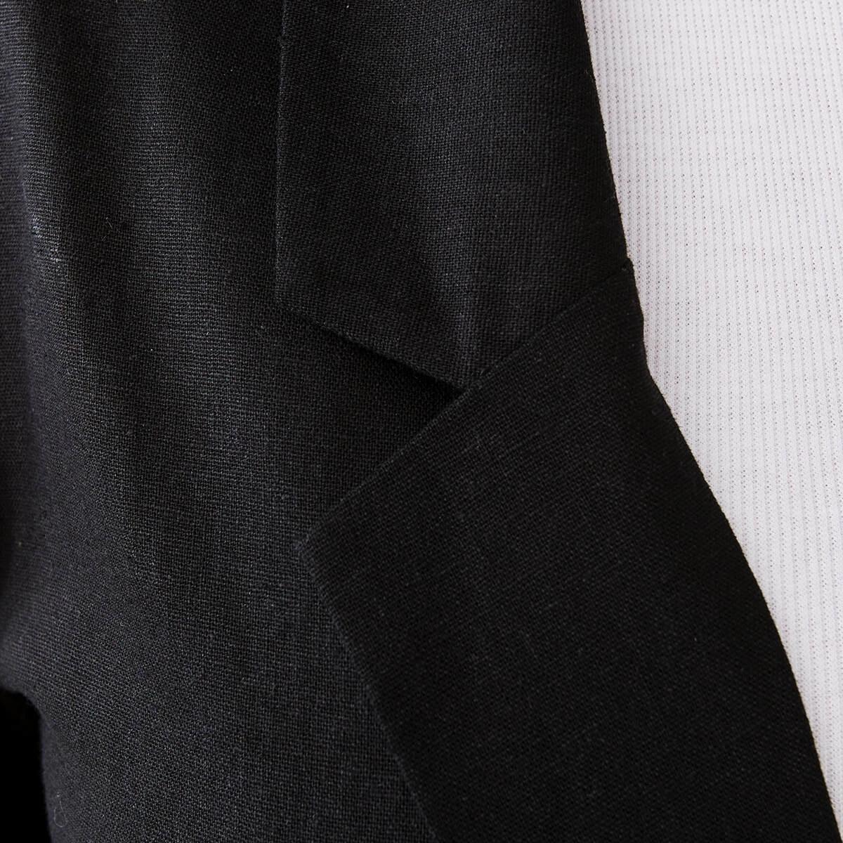 7 Linen Blend Blazer Black, 7 of 9