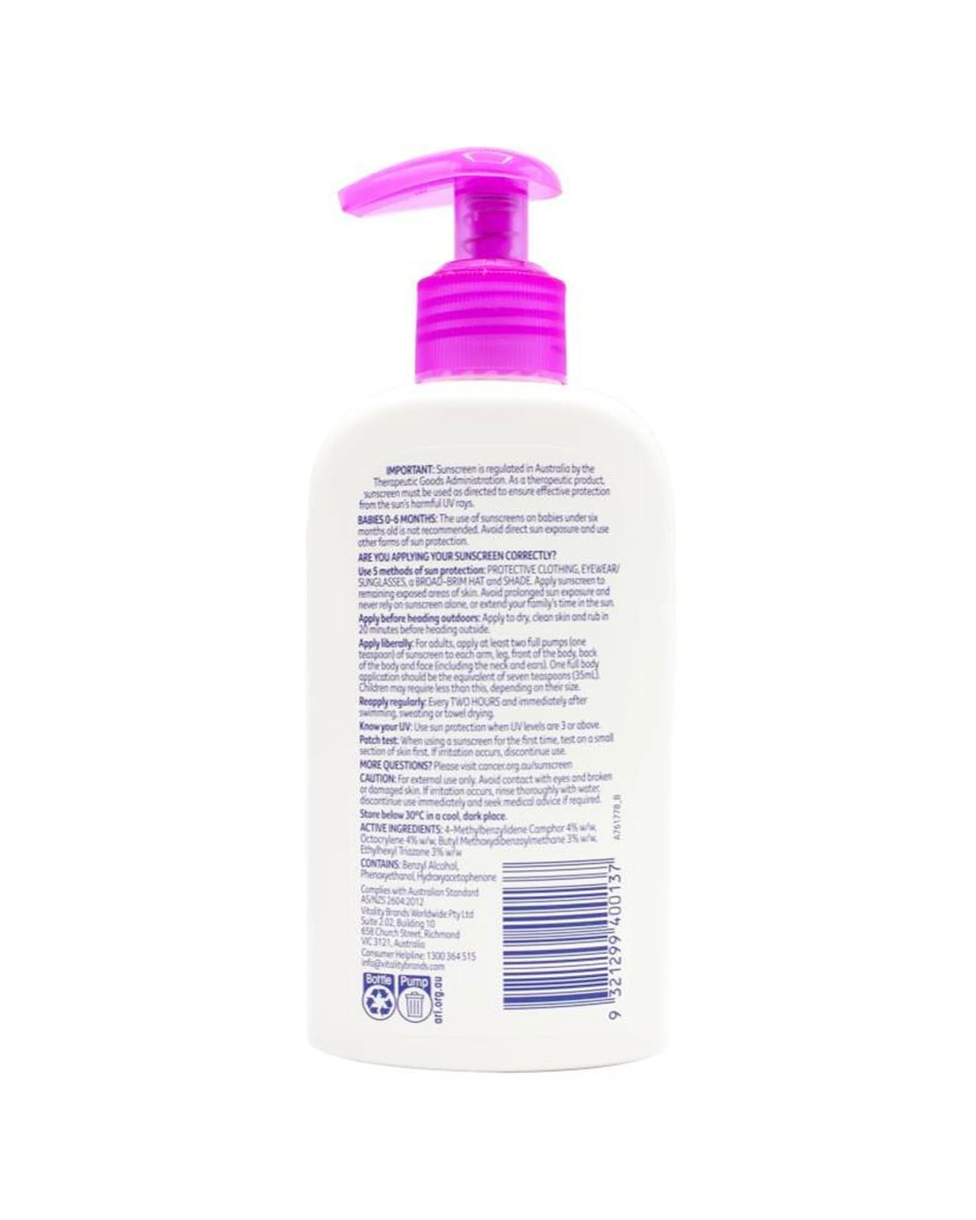 3 Cancer Council 4PK Kids Sunscreen SPF50+ Body Lotion 200ml - Multi, 3 of 4