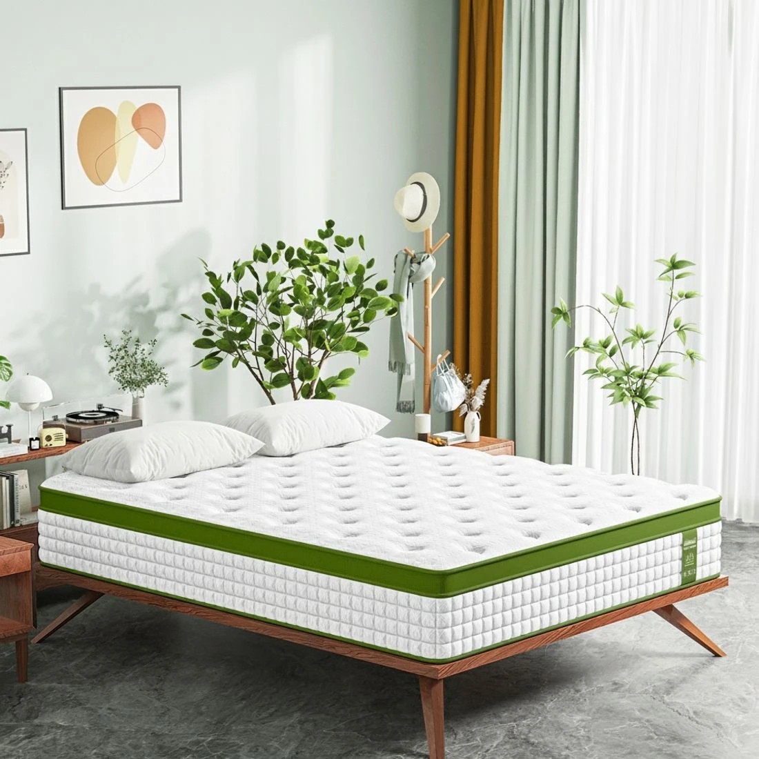 4 BedStory Double Mattress 30cm Medium Firm Hybrid Mattress for Pressure Relief - Double Bed - White, 4 of 6