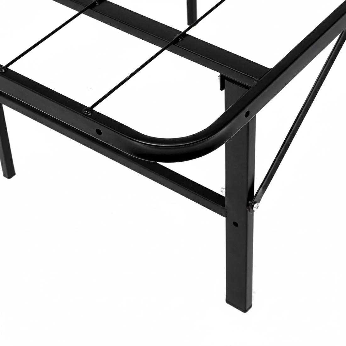 5 Artiss Folding Bed Frame Metal Base - Black, 5 of 8