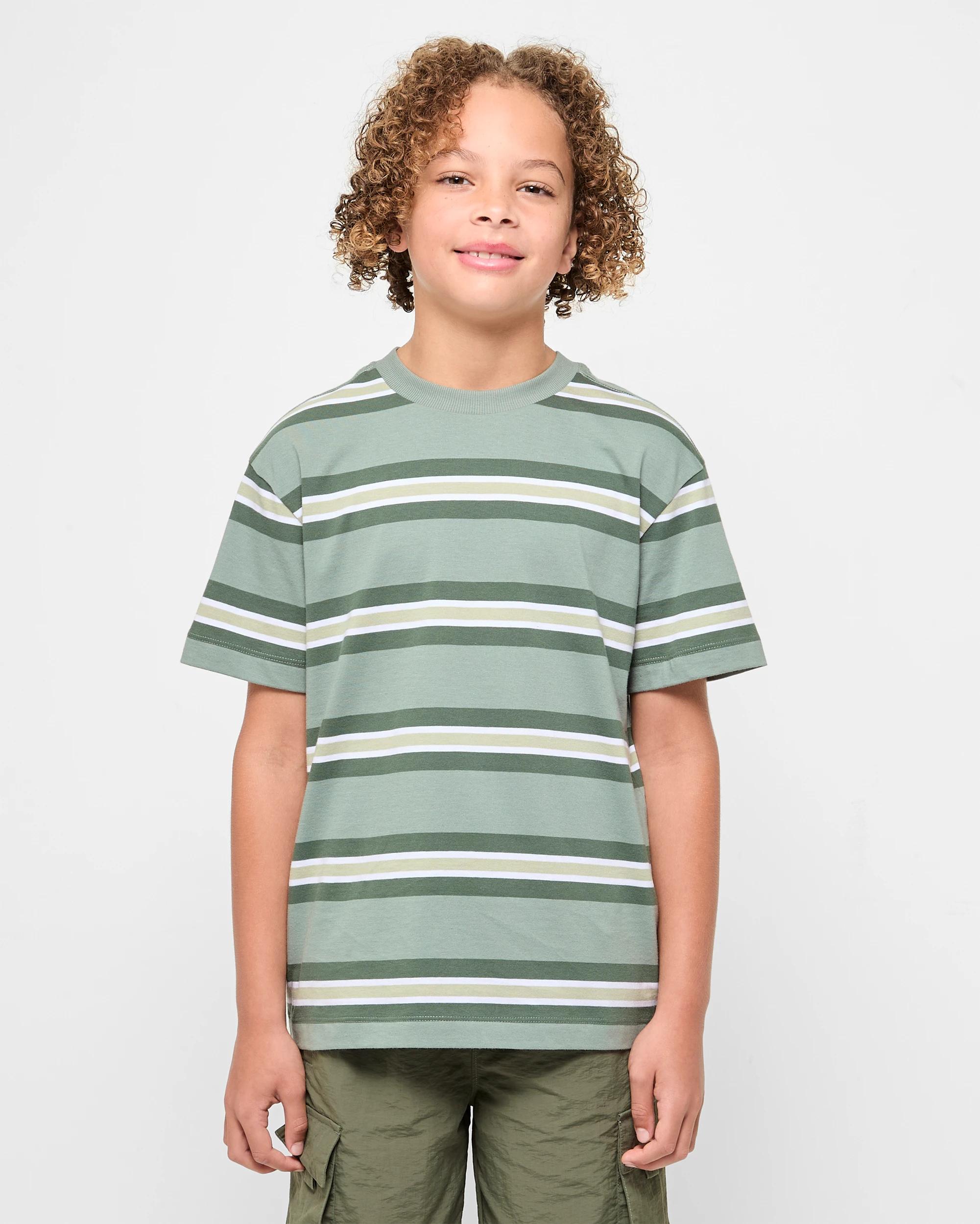 1 Target Australian Cotton Print T-shirt GREEN STRIPE, 1 of 5