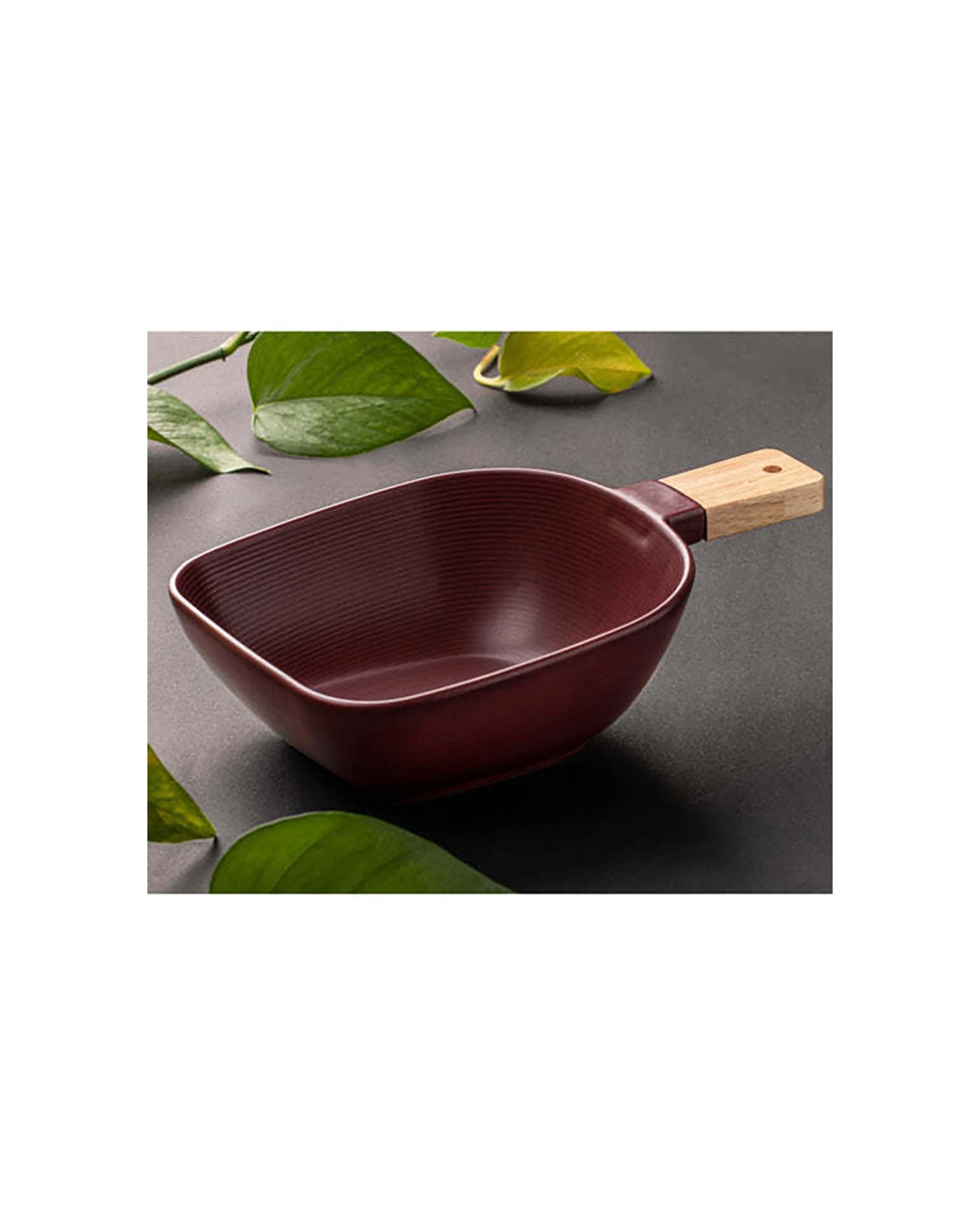 4 Ladelle Linear Texture Serve Stick Medium Wine - Brown, 4 of 4