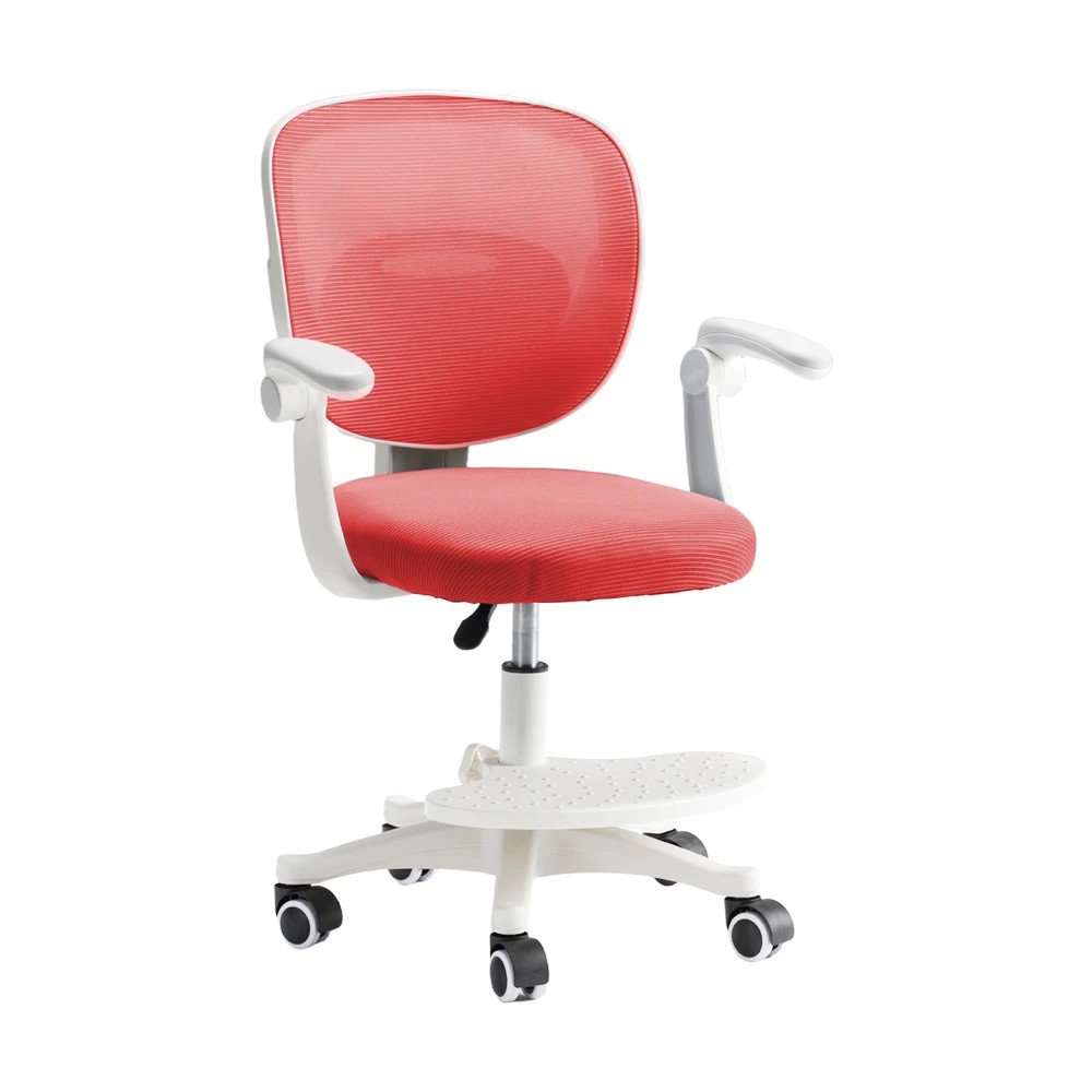 1 PlayPals Kids Desk Chair Adjustable Student Office Seat with Footrest - Red, 1 of 3