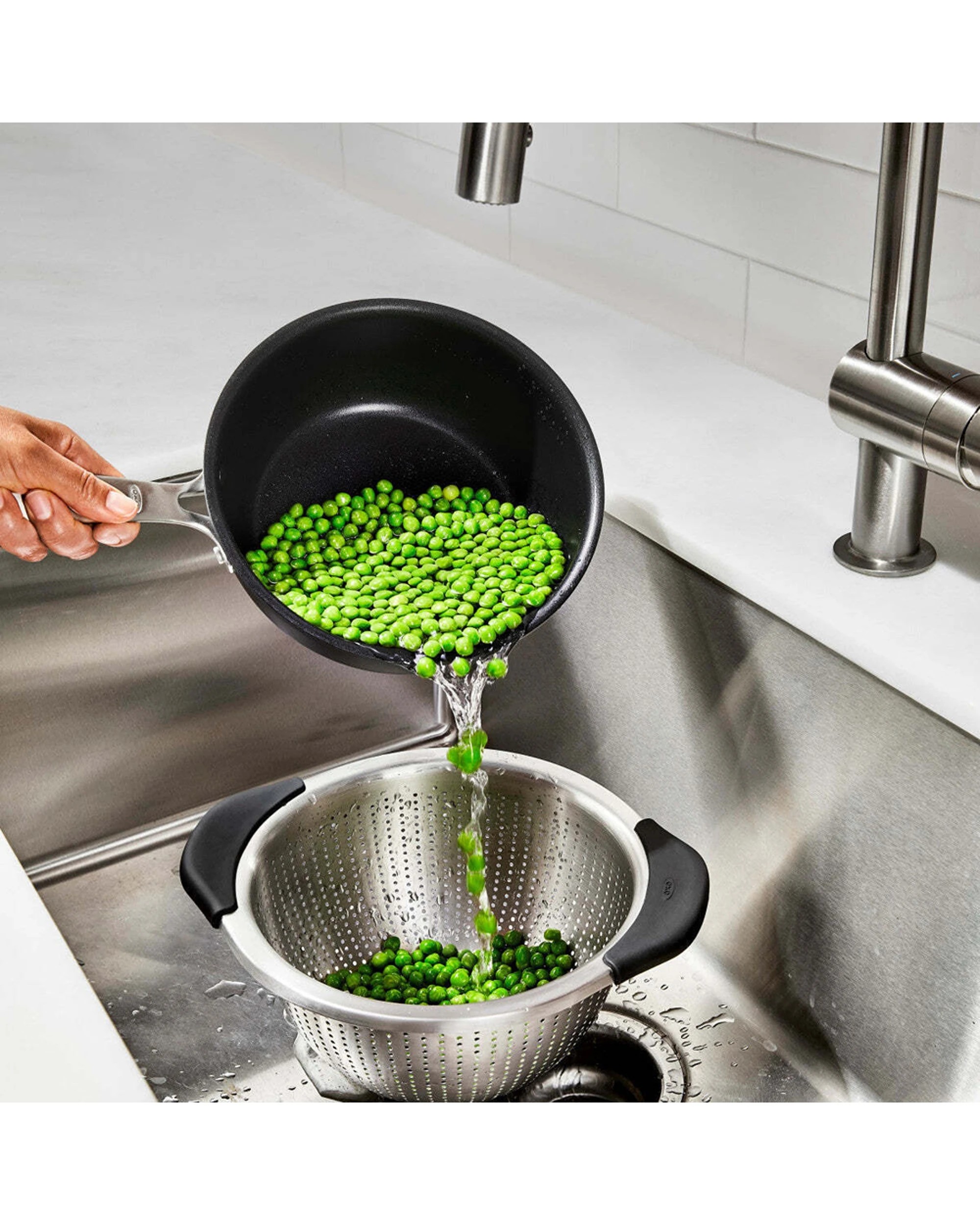 5 Oxo Good Grips Stainless Steel Colander Vacuum Insulated Leakproof Portable - Silver, 5 of 8