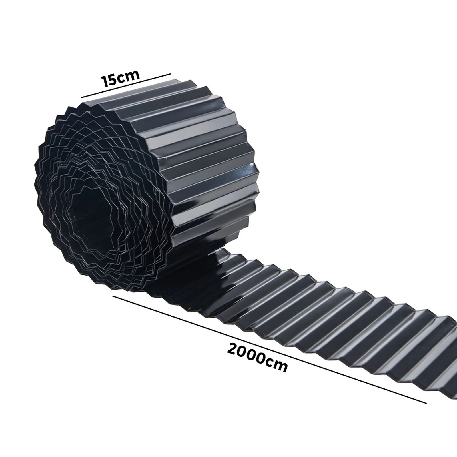 2 Livsip Garden Edging 20mx15cm Landscape Lawn Edge Border DIY Fence Steel - Black, 2 of 9