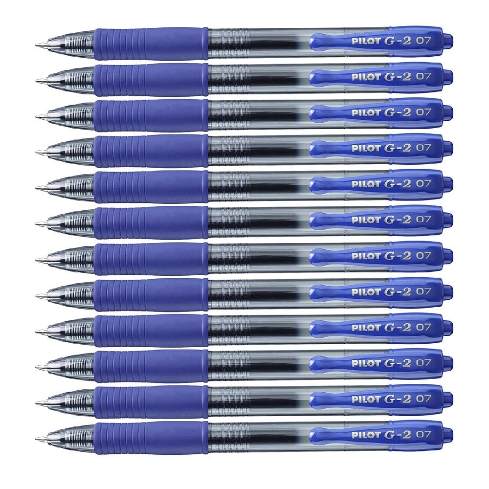 3 PILOT G2 Retractable Gel Pen 0.7mm Blue 12 Pack, 3 of 3