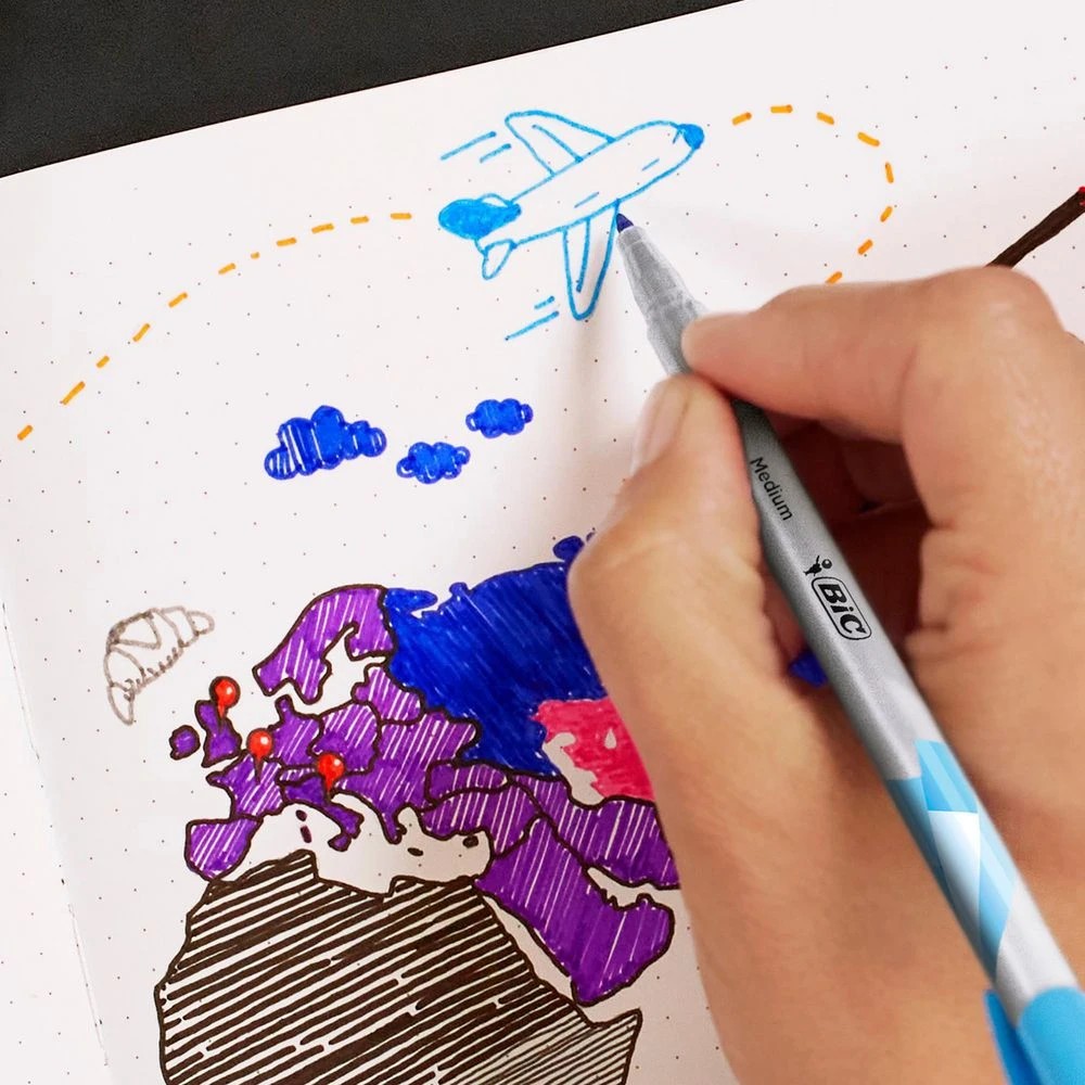 7 BIC Intensity Fineliners Medium Assorted 8 Pack, 7 of 9