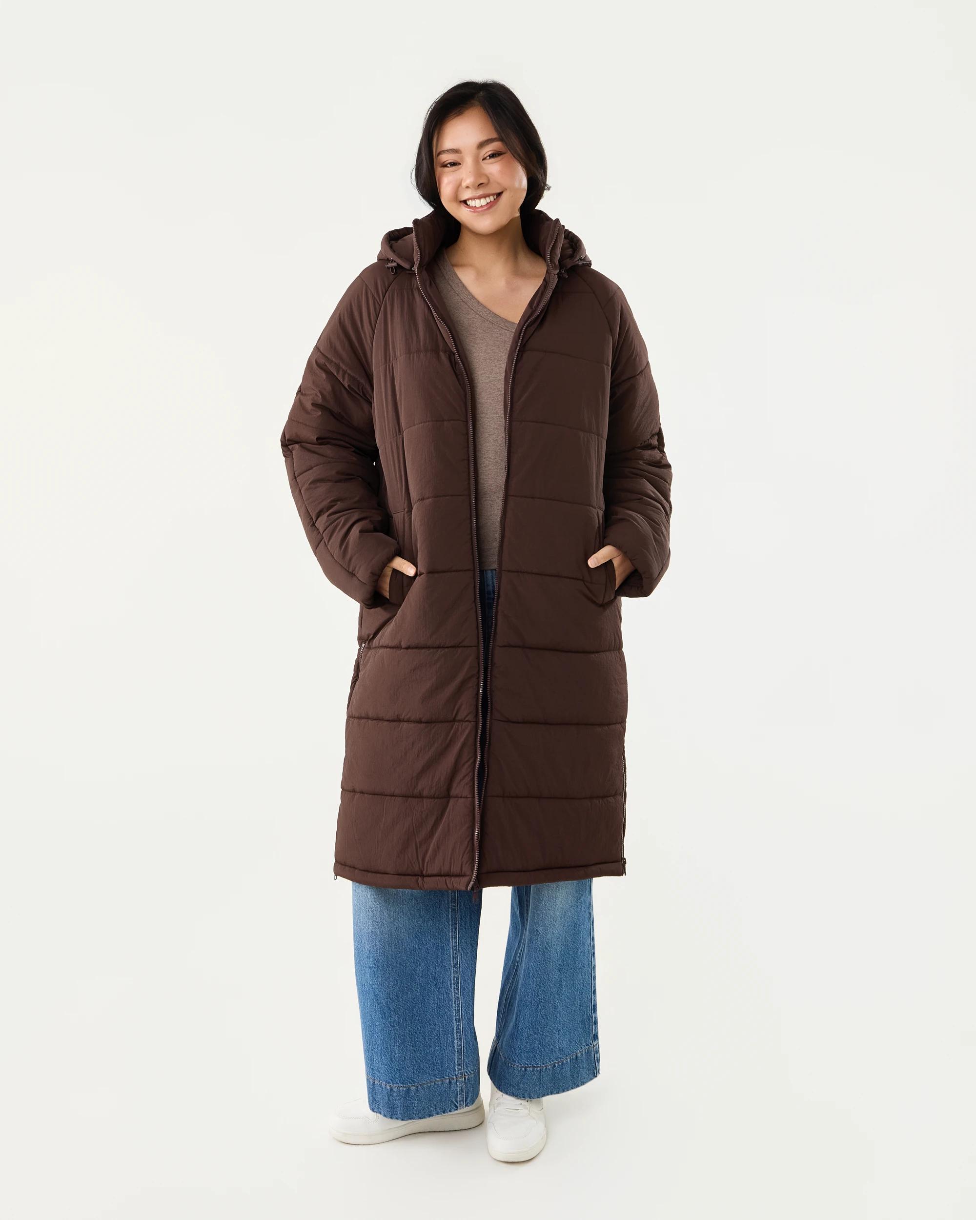 2 Hybrid Puffer Jacket Melt Brown, 2 of 9
