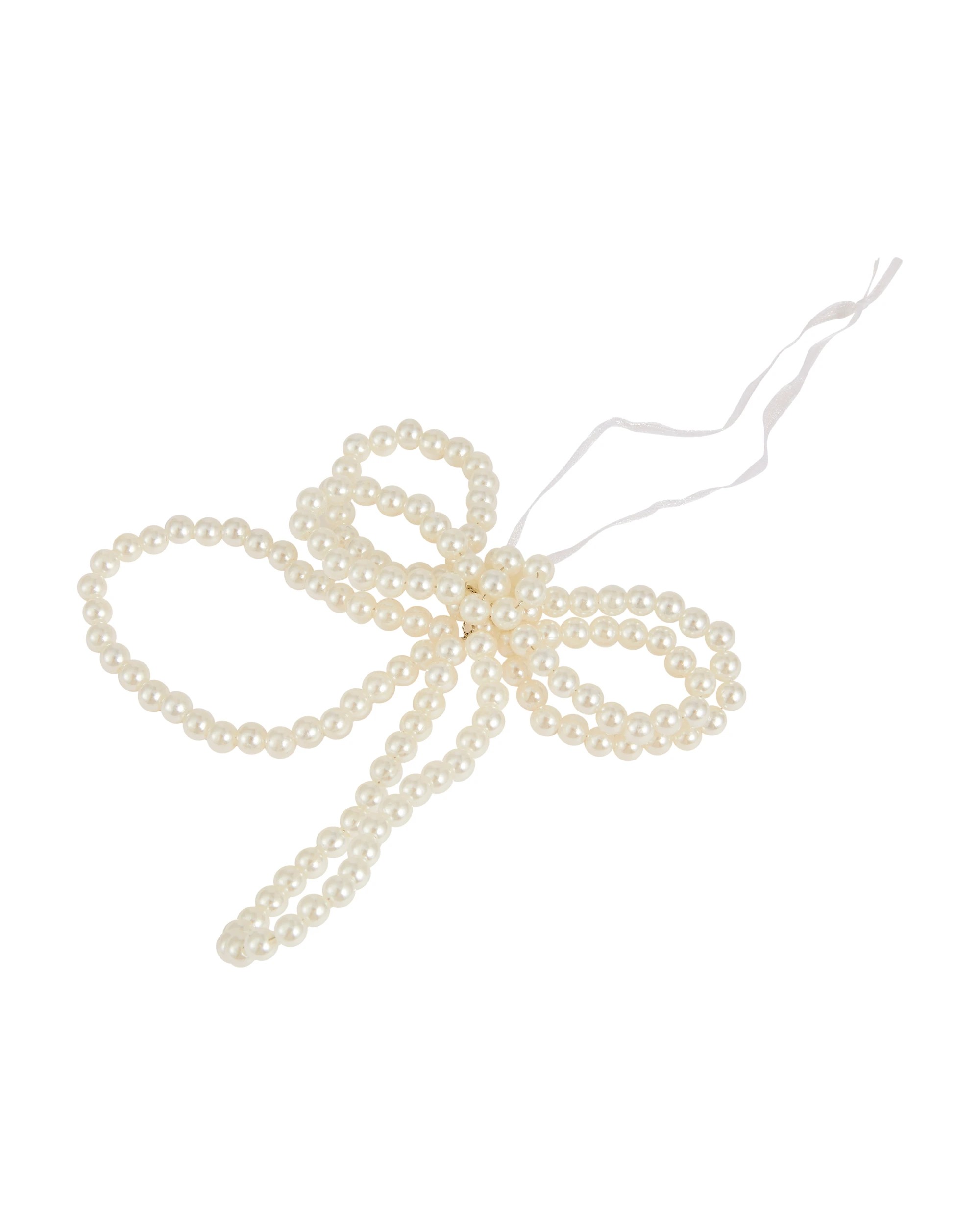 4 3 Pack Faux Pearl Look Bow Decorations, 4 of 6