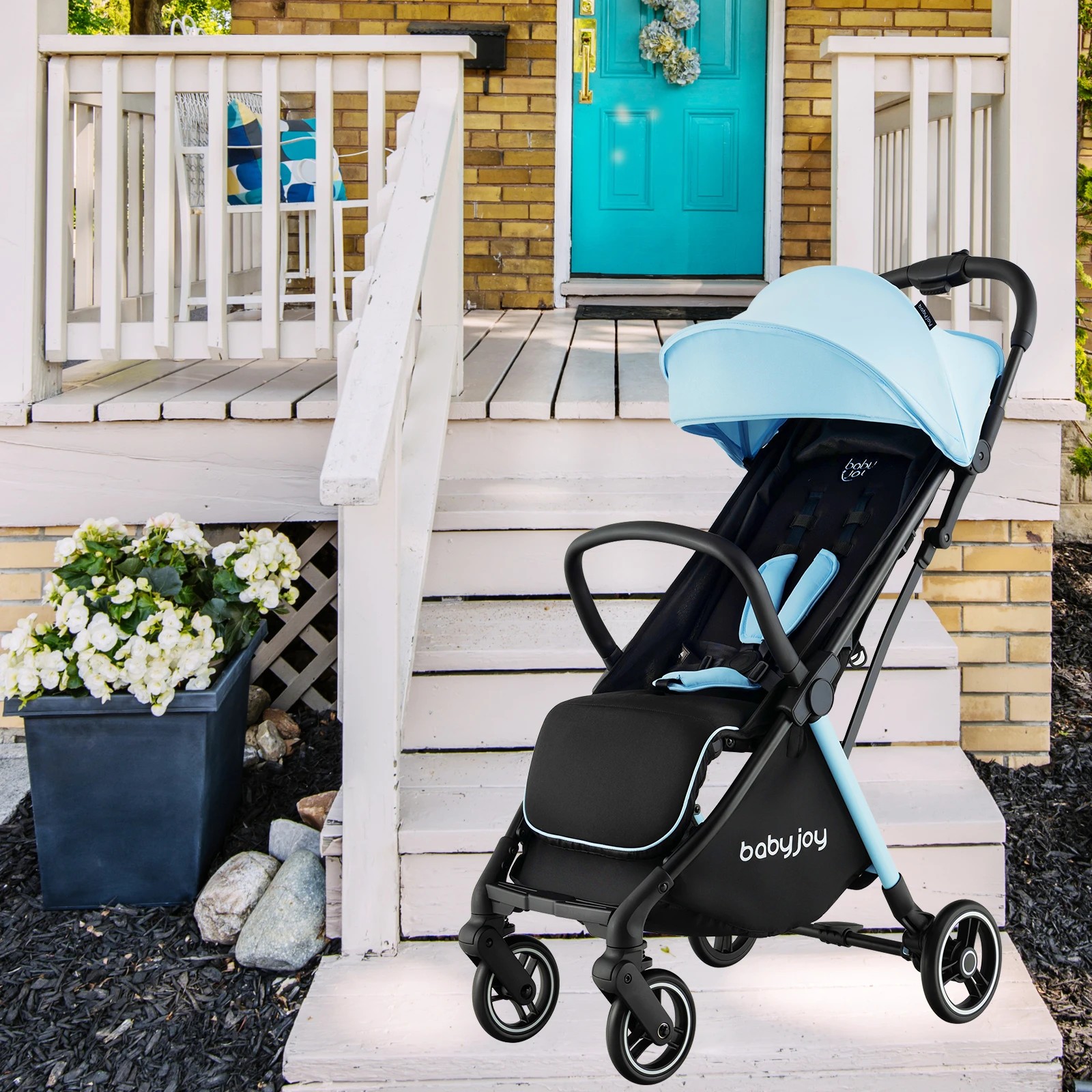 6 Costway Portable Stroller Baby Pram Adjustable Pushchair, 6 of 6