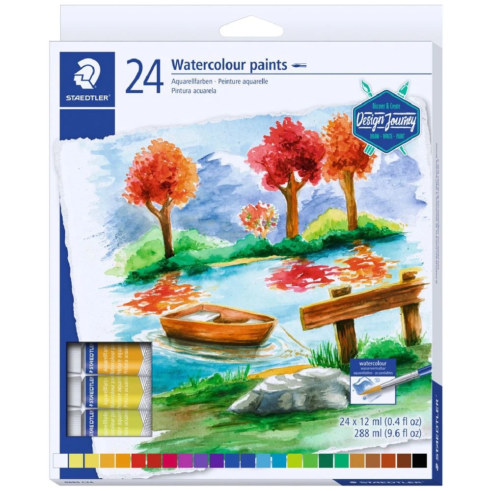 1 Staedtler Design Journey Watercolour Paints 24 Pack, 1 of 5