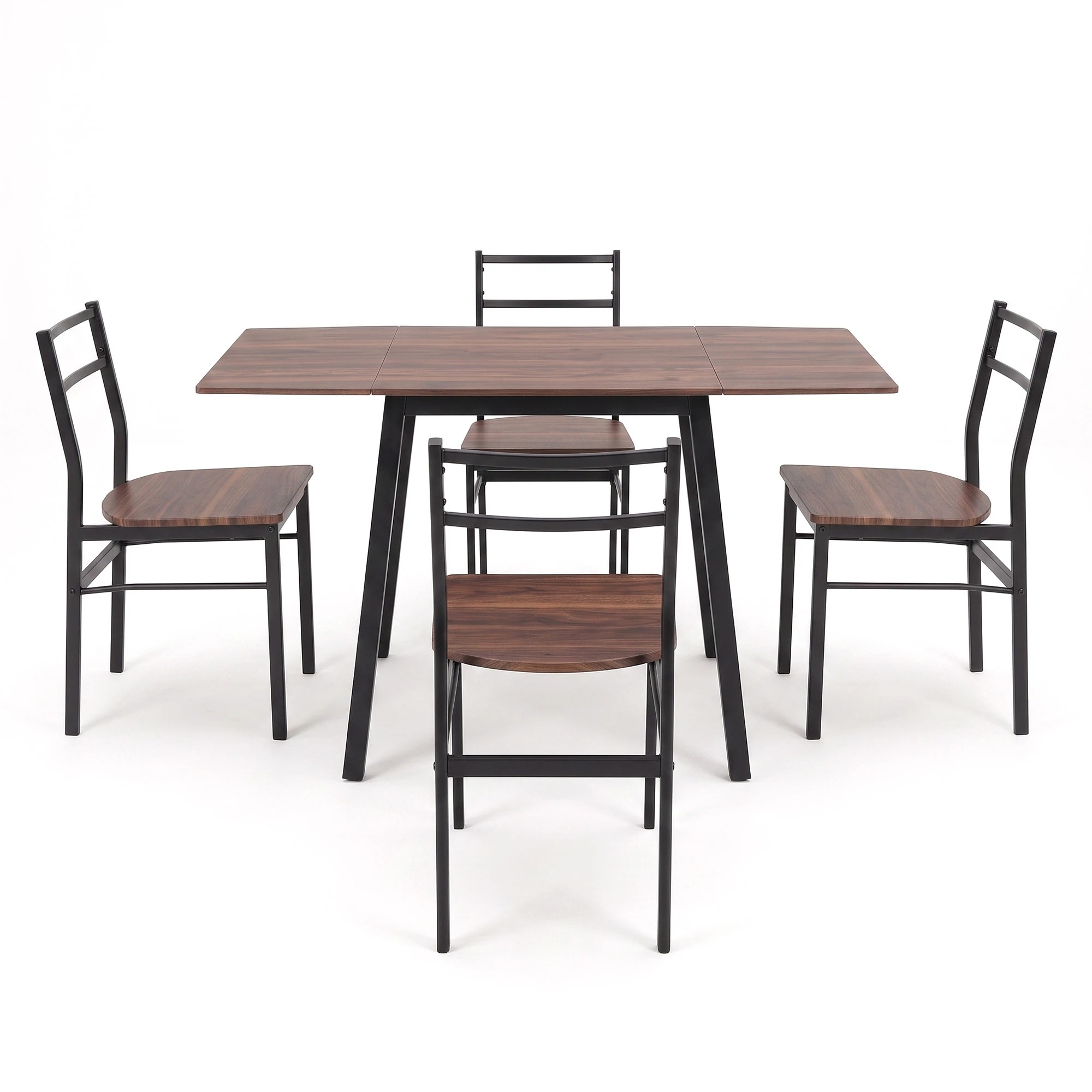 3 Artiss Dining Table and Chairs Set 5pcs with Extendable 60-120cm Drop-Leaf Table - Multi, 3 of 9