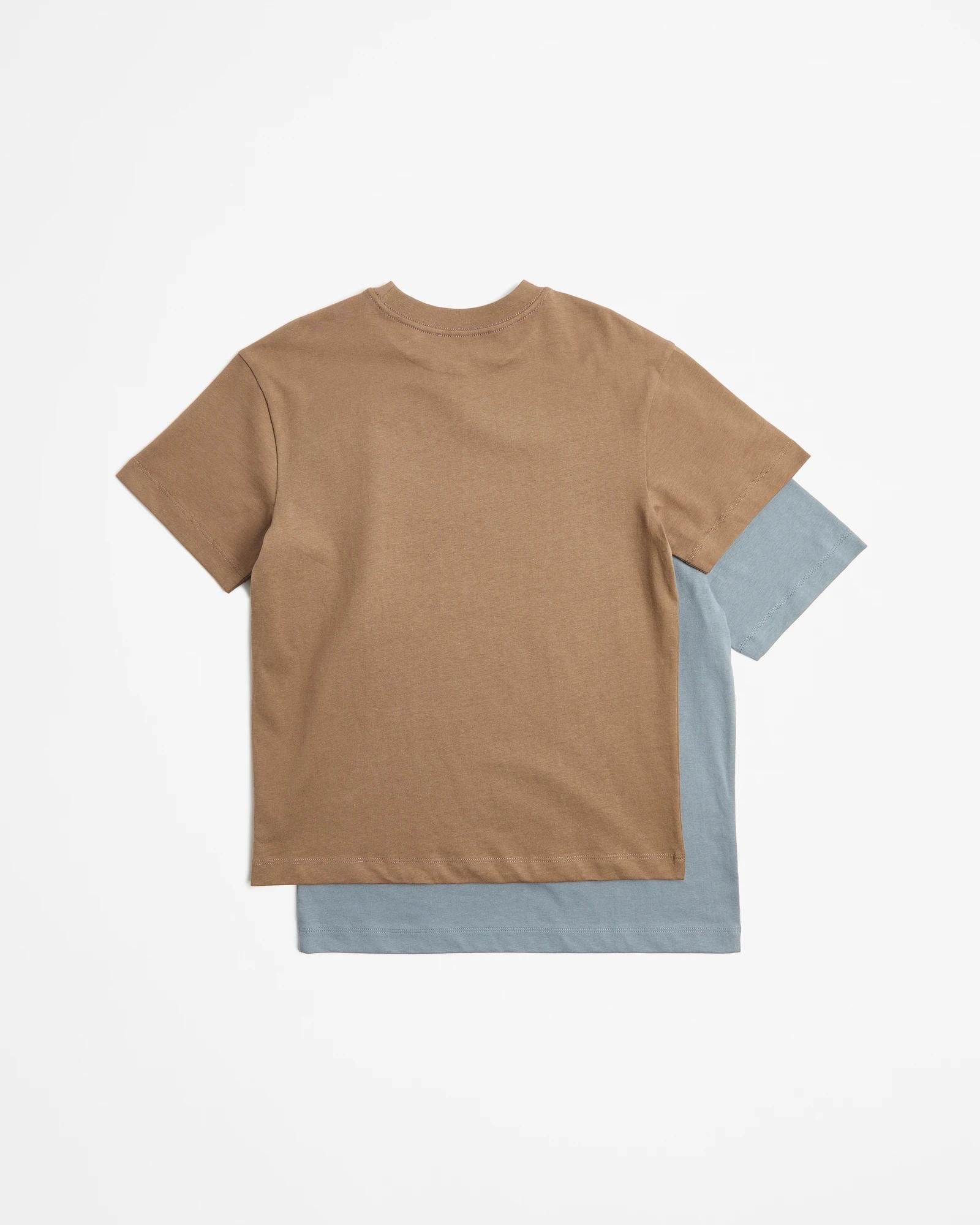 4 Target Australian Cotton T-shirt 2 Pack BLUE / BROWN, 4 of 4