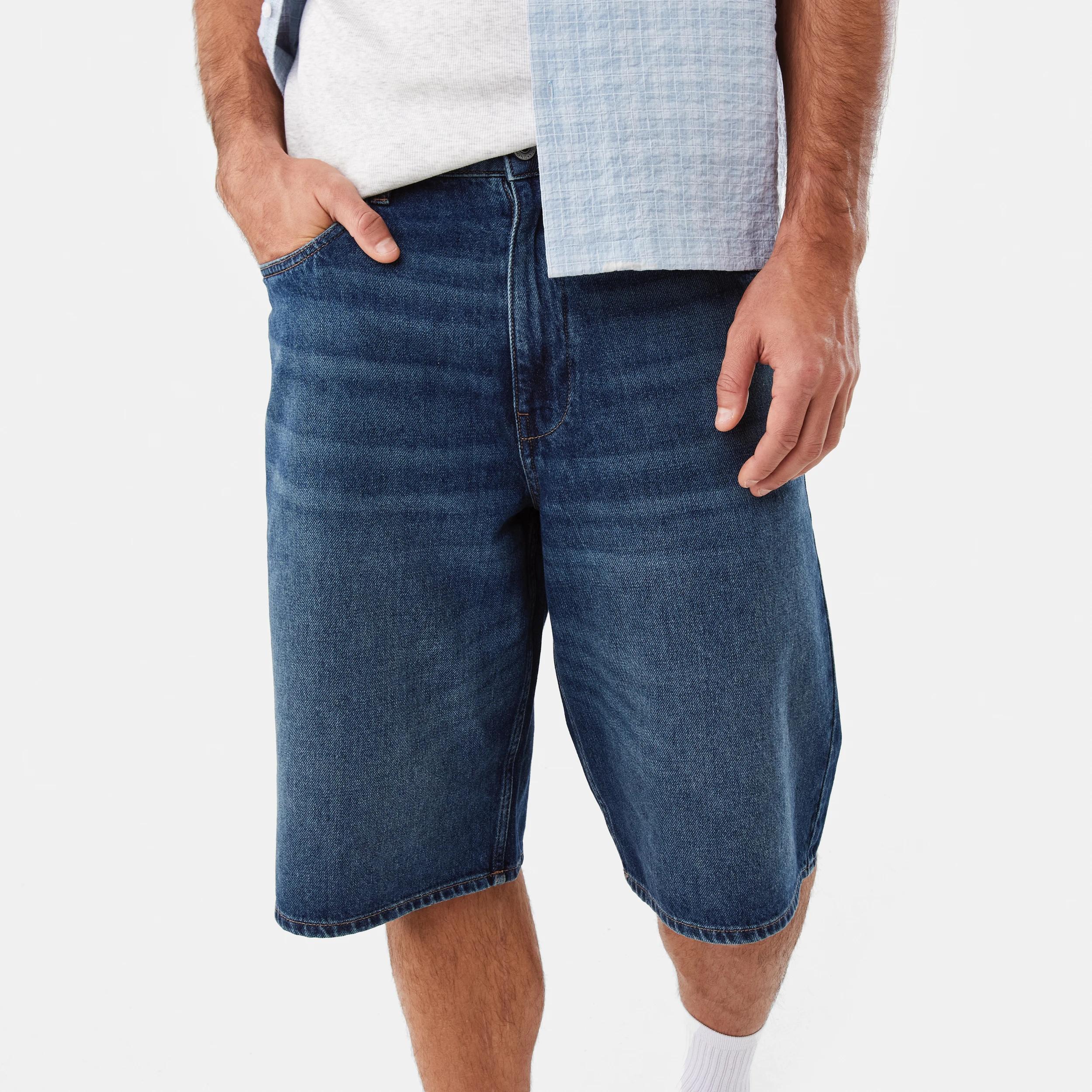 1 Baggy Denim Shorts Dark Wash, 1 of 6