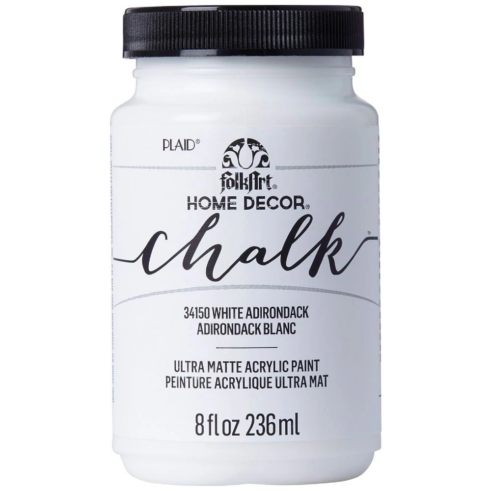 1 FolkArt Home Décor Chalk Acrylic Paint White Adirondack, 1 of 3