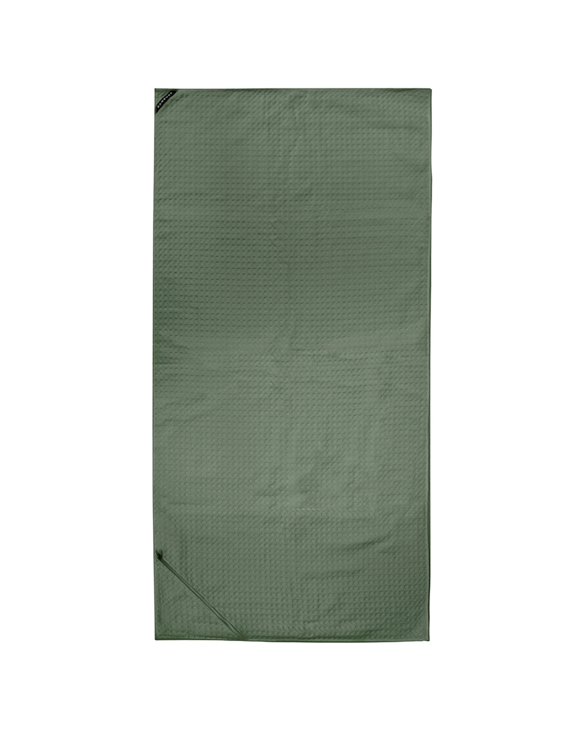 2 BAMBURY Matrix Gym Towel 2 Pack Large Microfibre Quick Dry Zip Pocket 60 x 120cm - Green, 2 of 3