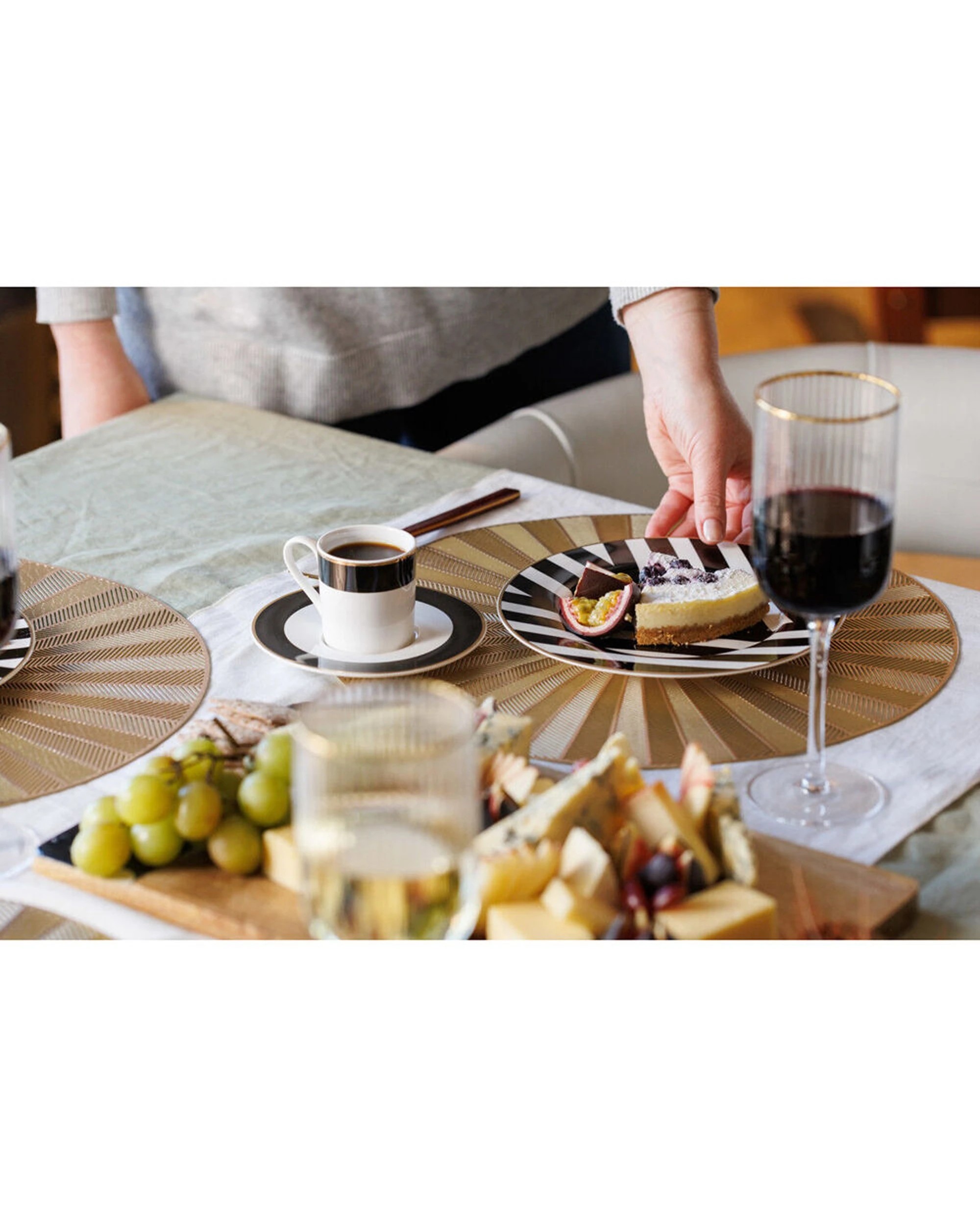 3 Mikasa 4pc Luxe Deco China Espresso With Block Stripe Set 100ml - Multi, 3 of 6