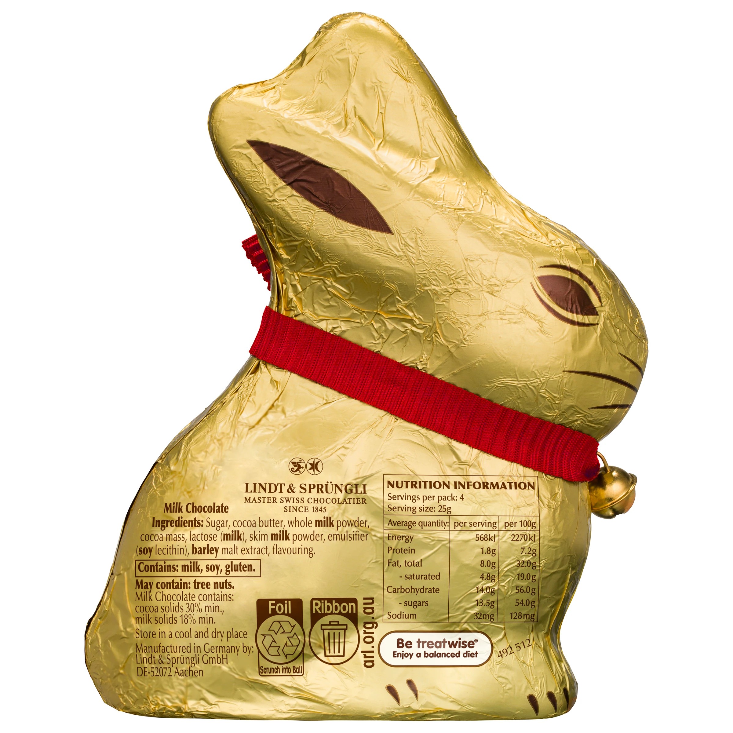 2 Lindt Milk Chocolate Gold Bunny 100g, 2 of 8